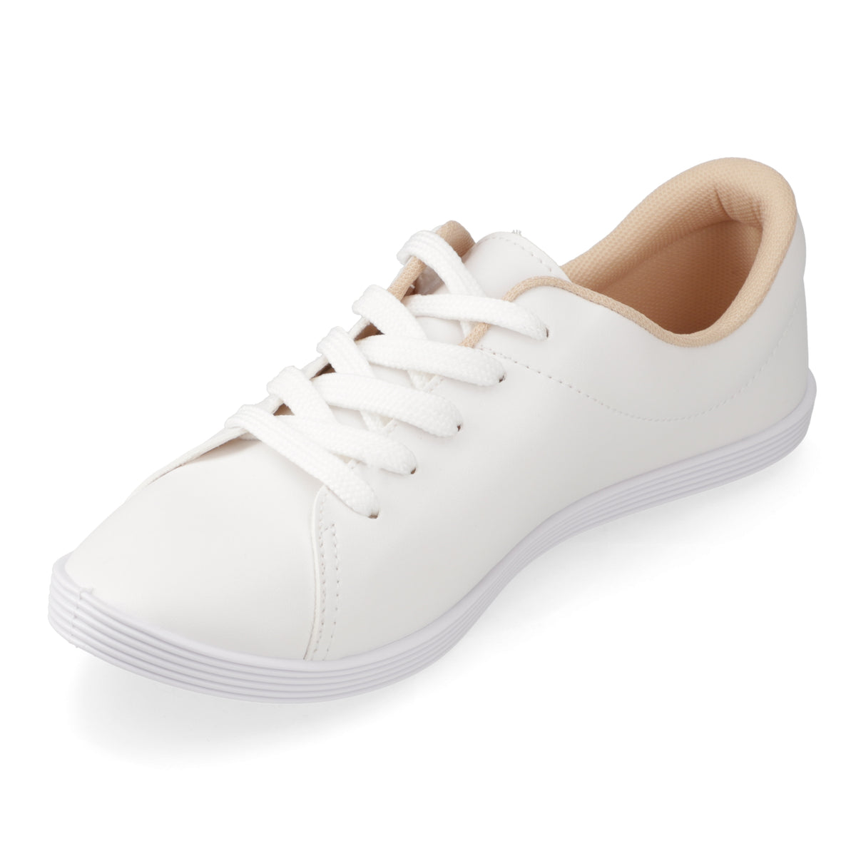 Zapatilla Casual Eco Cuero Blanco 35 / Blanco