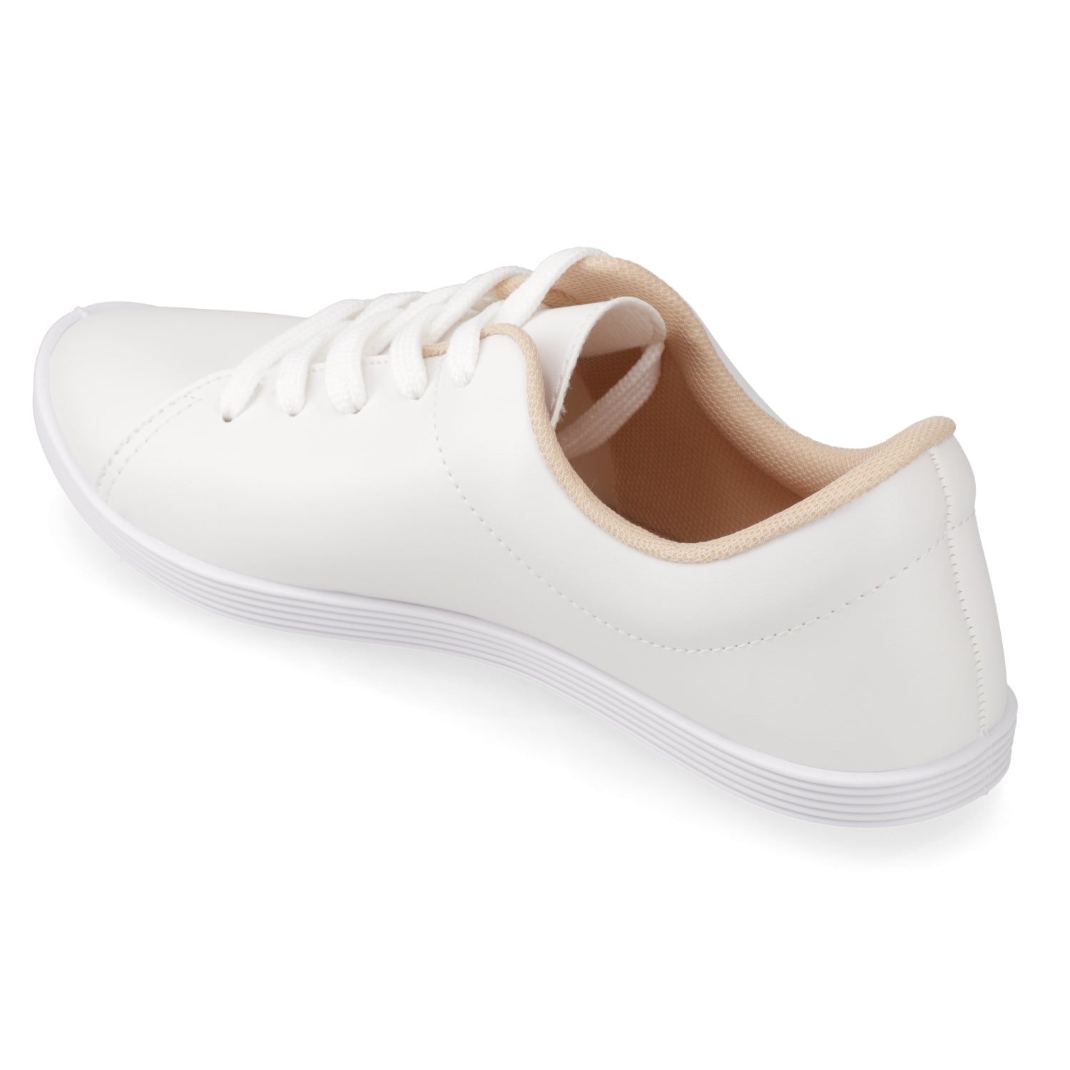 Zapatilla Casual Eco Cuero Blanco 35 / Blanco