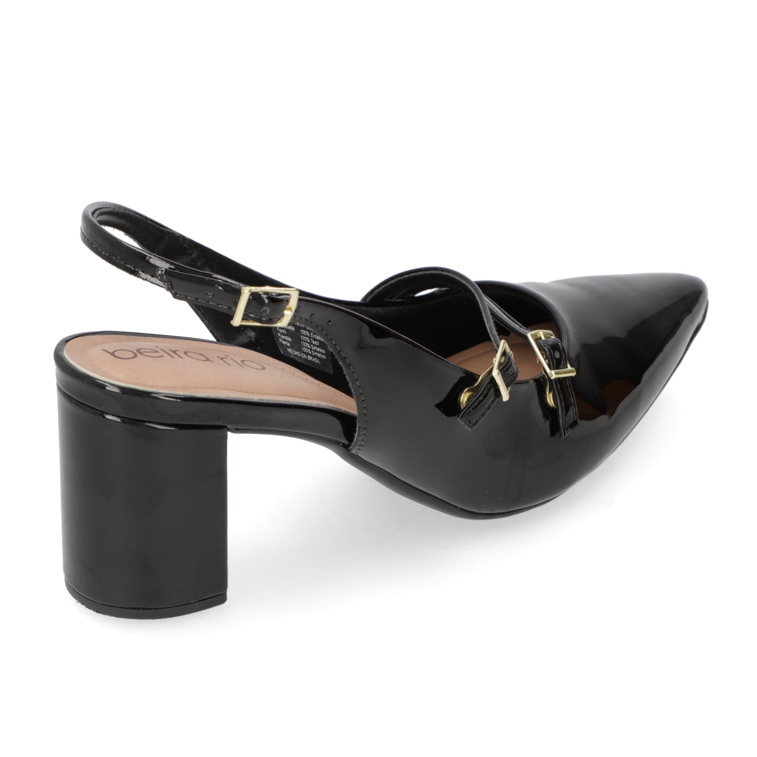 Taco Cuadrado Eco Cuero Negro 4241-234-13488-15745