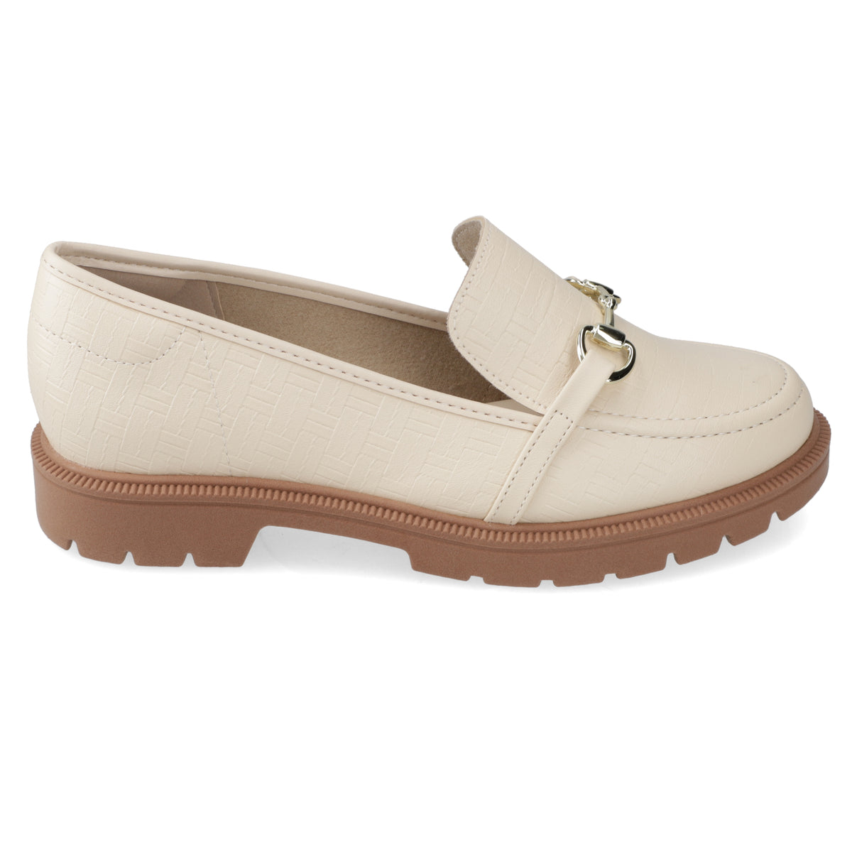 Mocasin Crema Beira Rio 35 / Crema