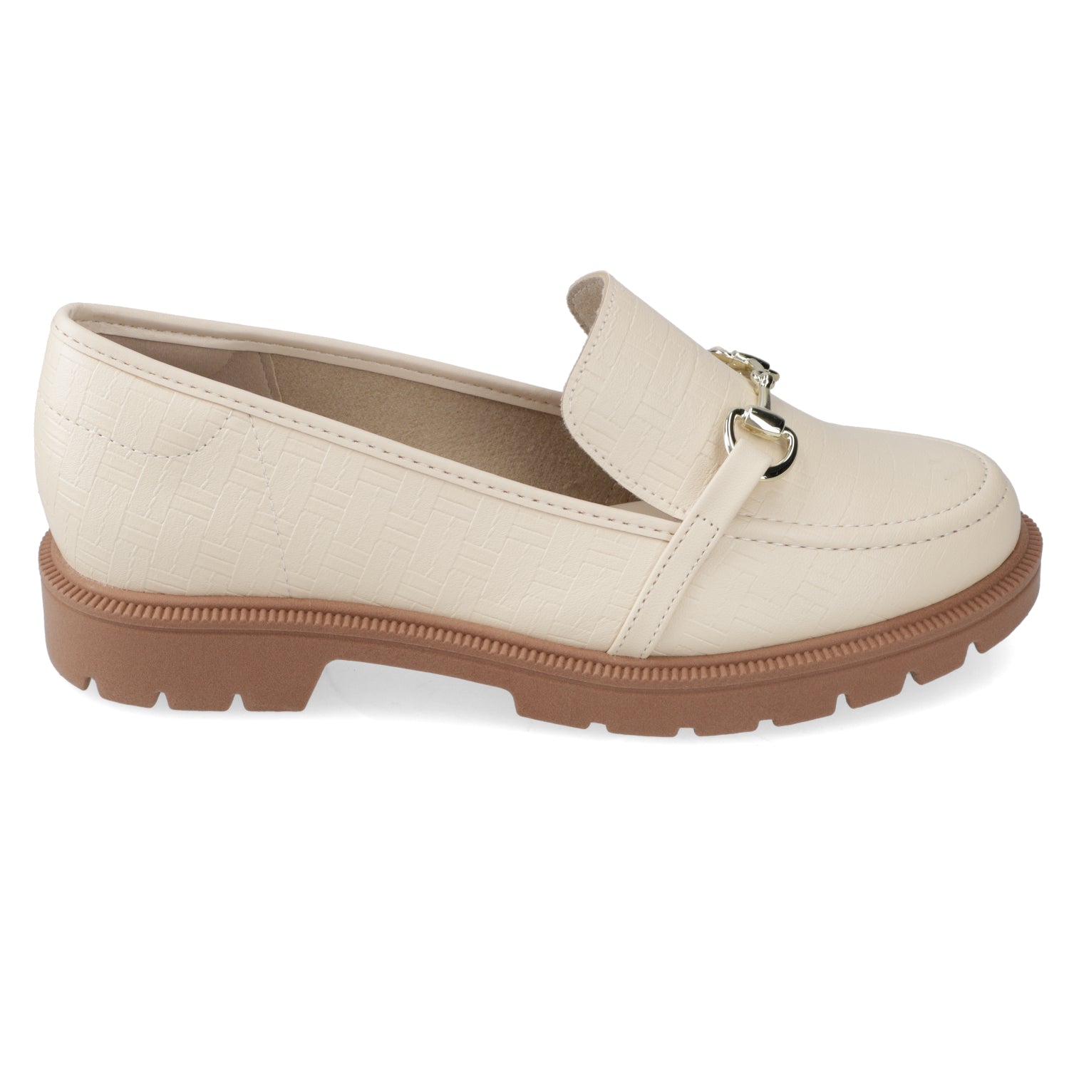 Mocasin Crema Beira Rio 35 / Crema