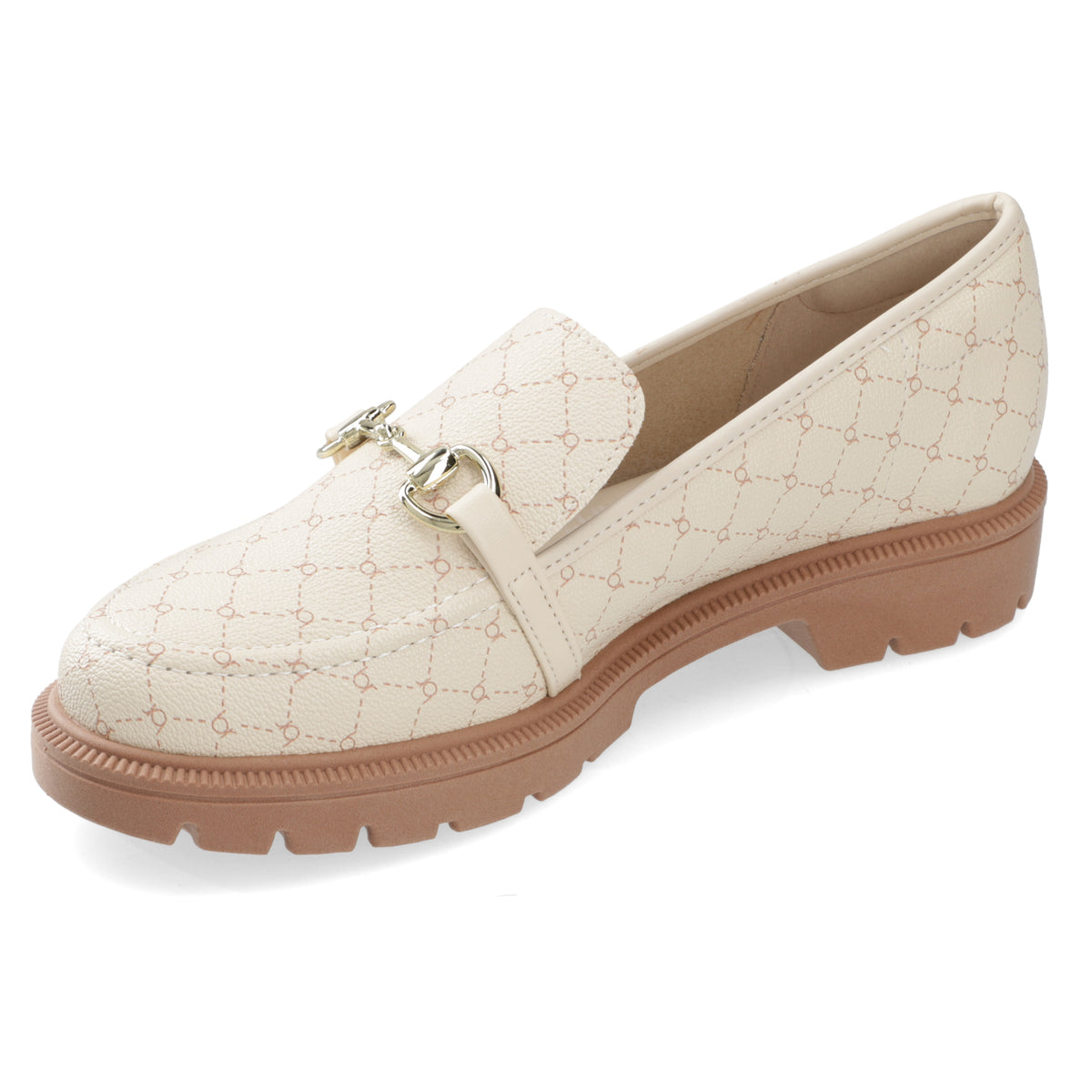 Mocasines Crema Beira Rio 35 / Crema