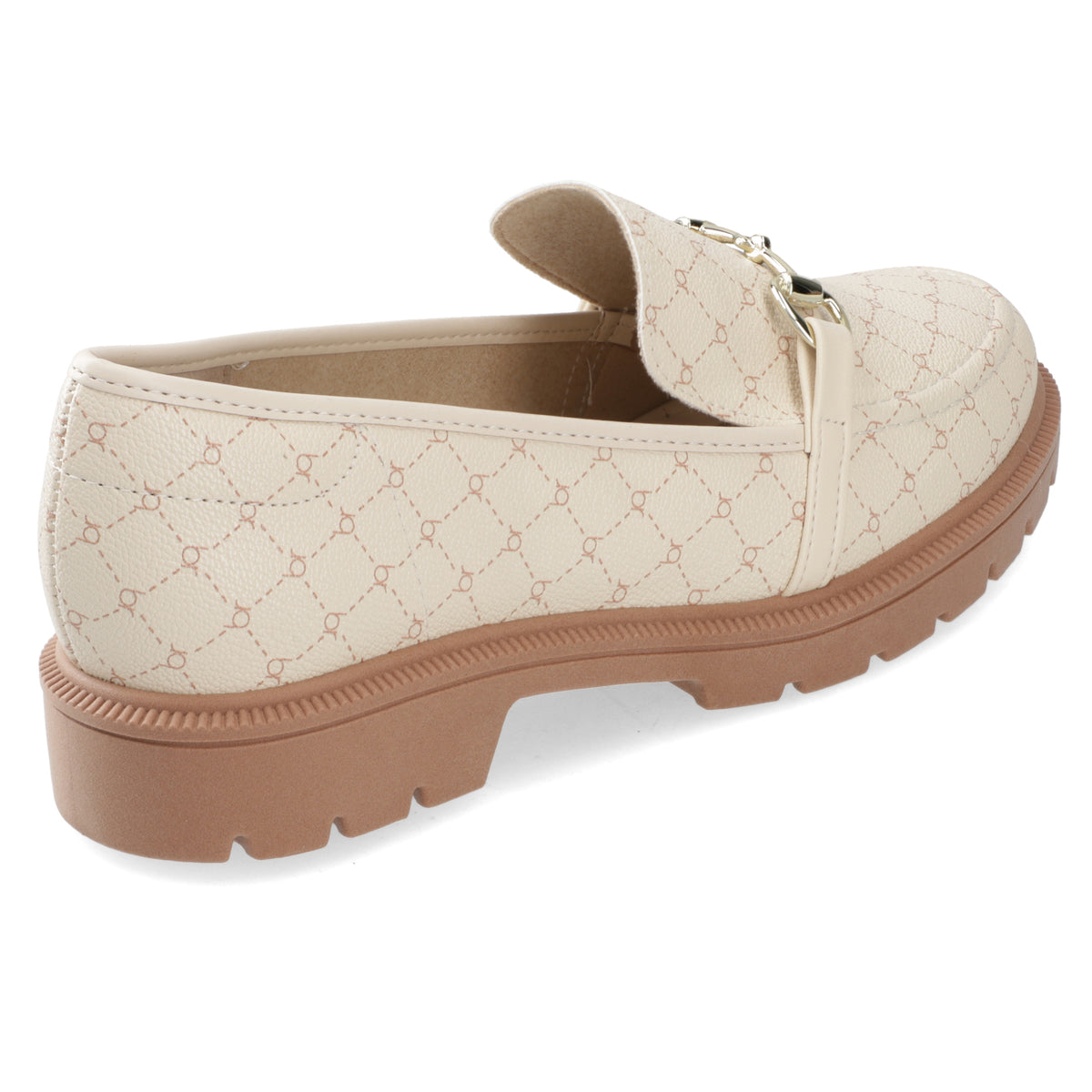 Mocasines Crema Beira Rio 35 / Crema