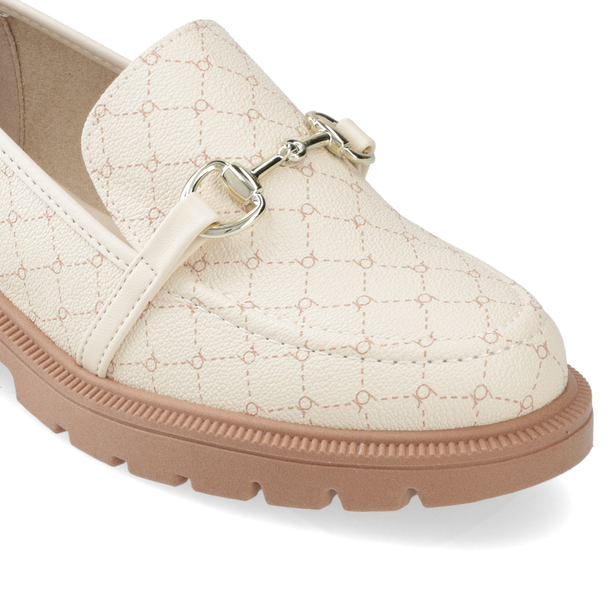 Mocasines Crema Beira Rio 35 / Crema