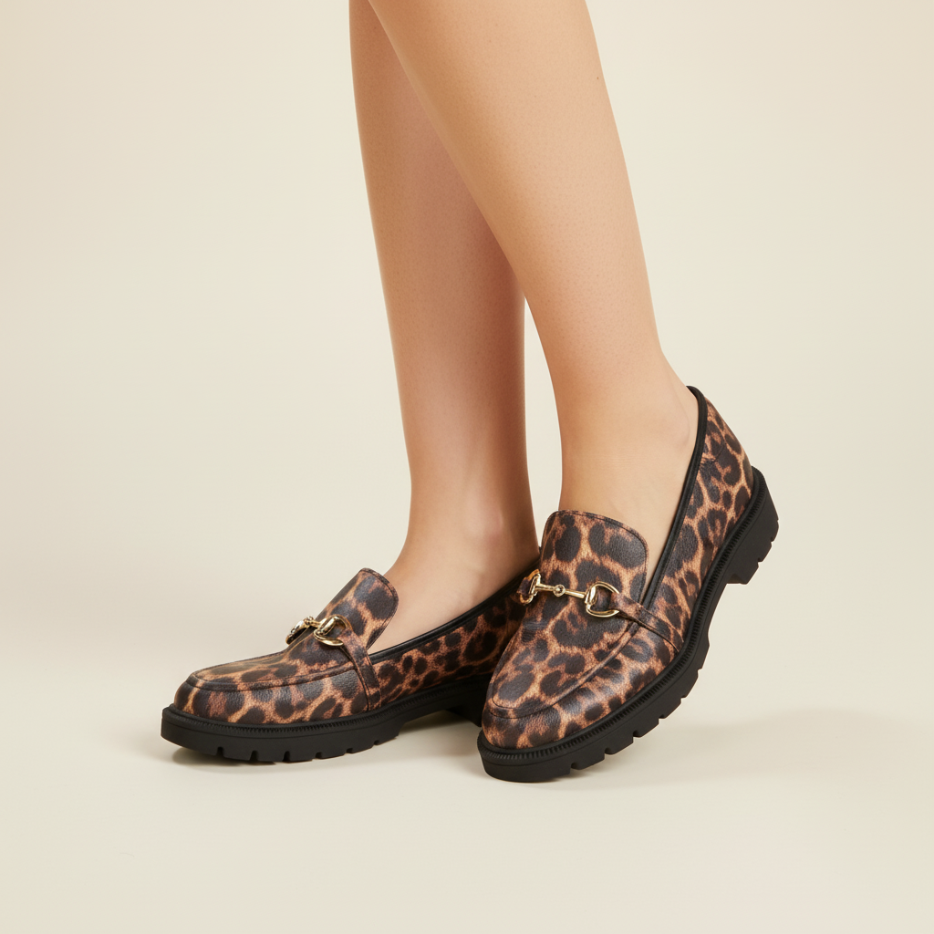 Mocasin Animal Print Beira Rio 35 / Animal print