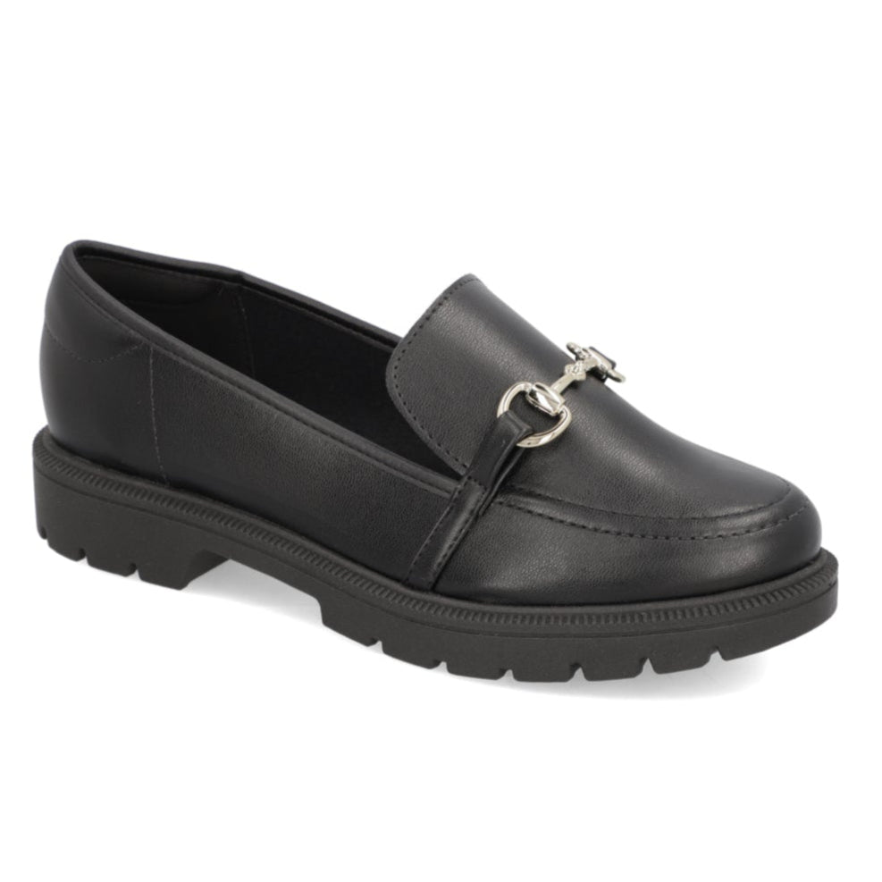 Mocasin Eco Cuero Negro 34 / Negro
