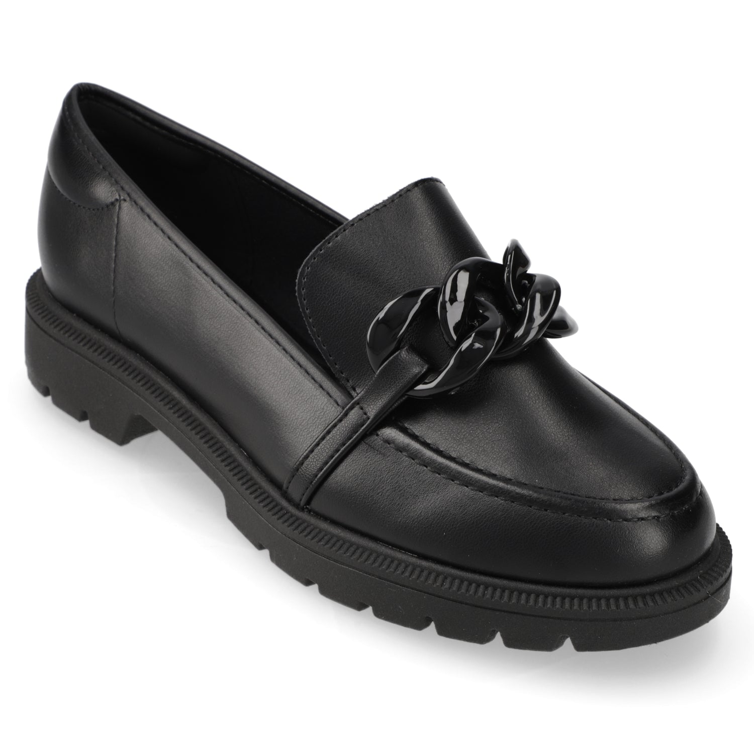 Mocasin Eco Cuero Negro 35 / Negro