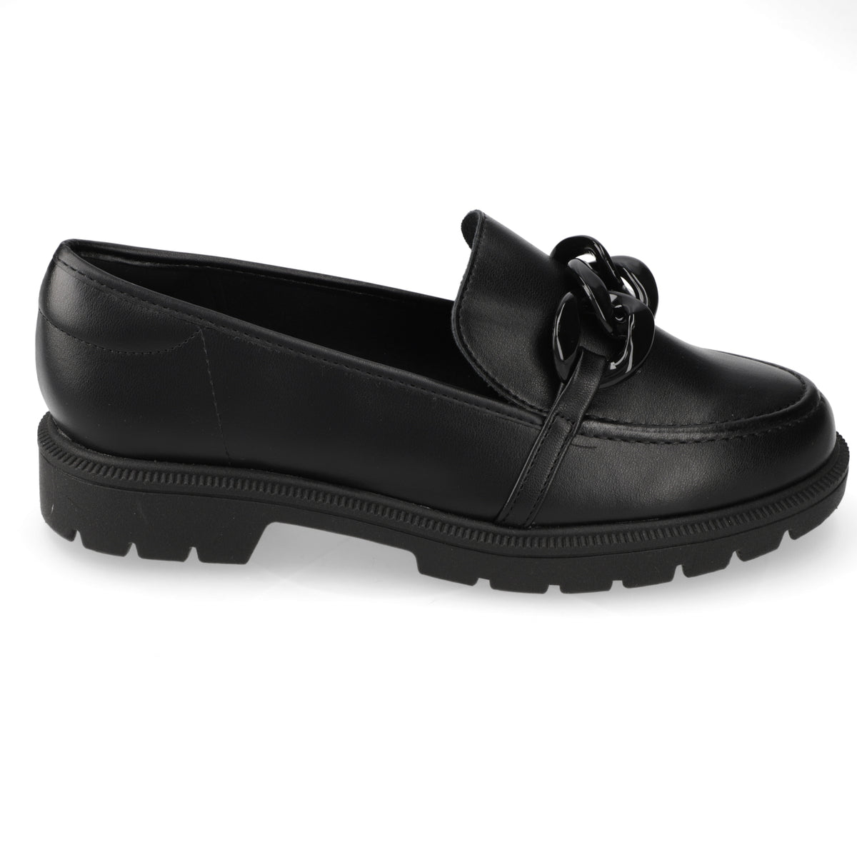 Mocasin Eco Cuero Negro 35 / Negro