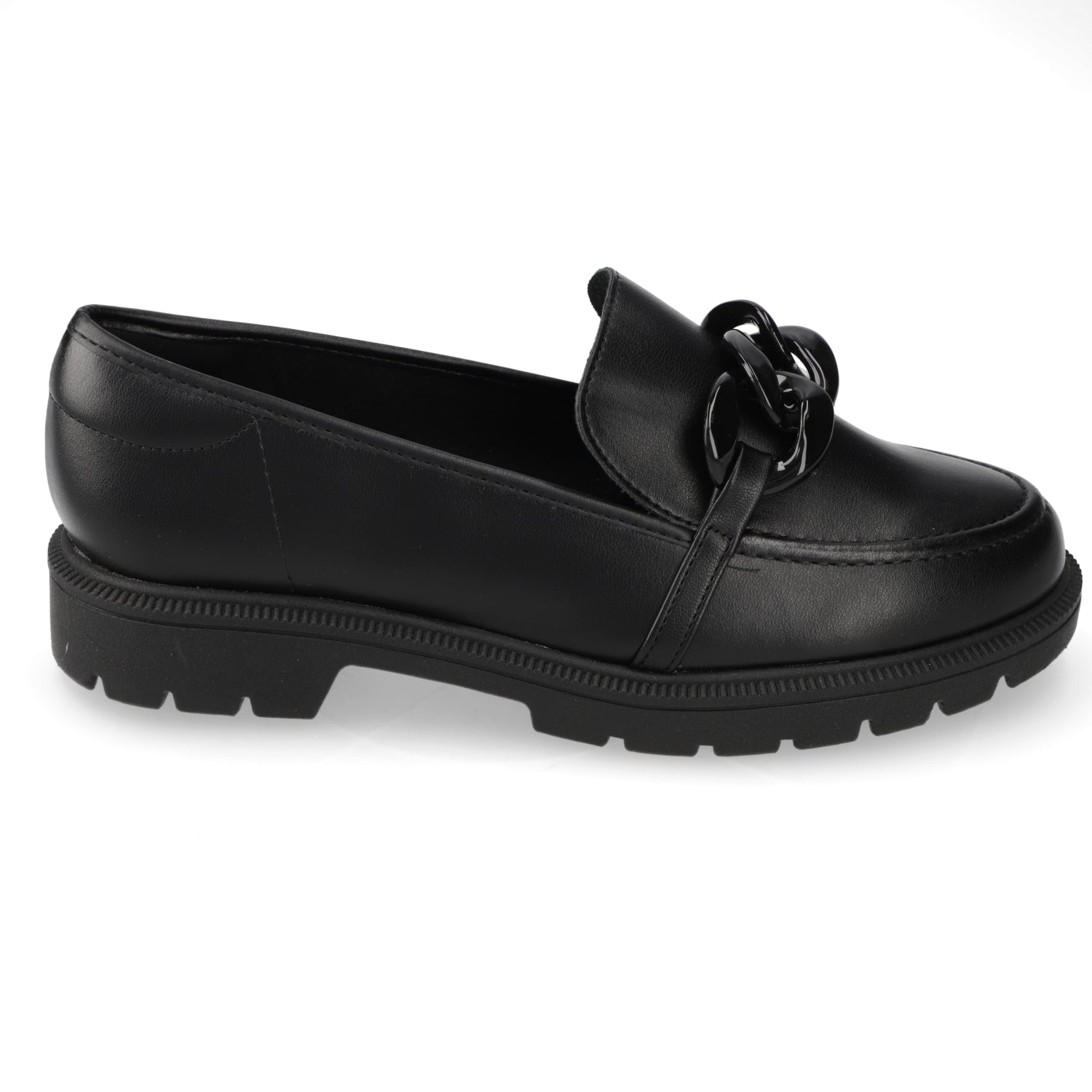 Mocasin Eco Cuero Negro 35 / Negro