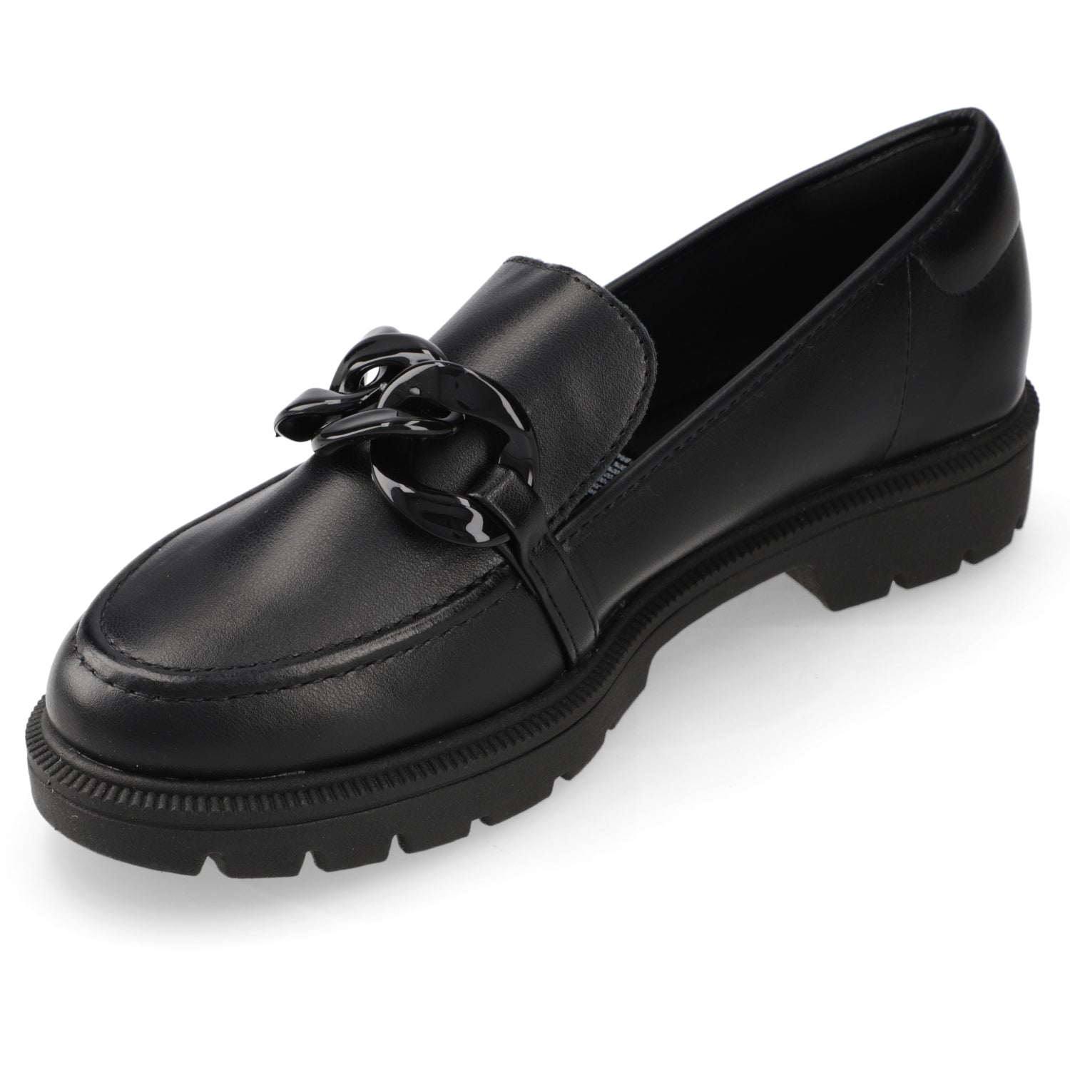 Mocasin Eco Cuero Negro 35 / Negro