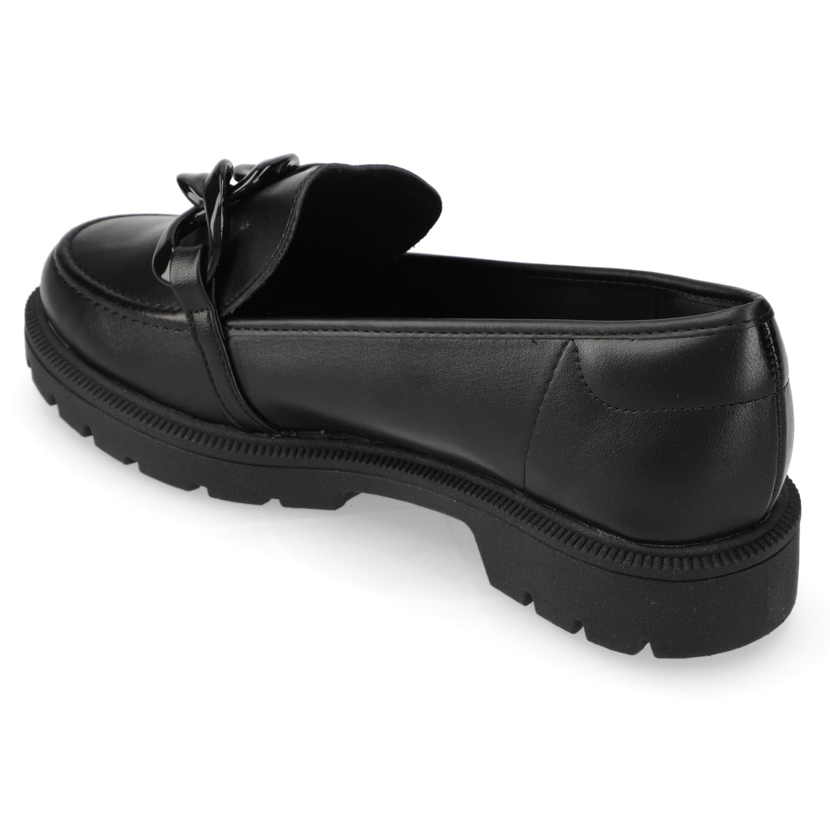 Mocasin Eco Cuero Negro 35 / Negro