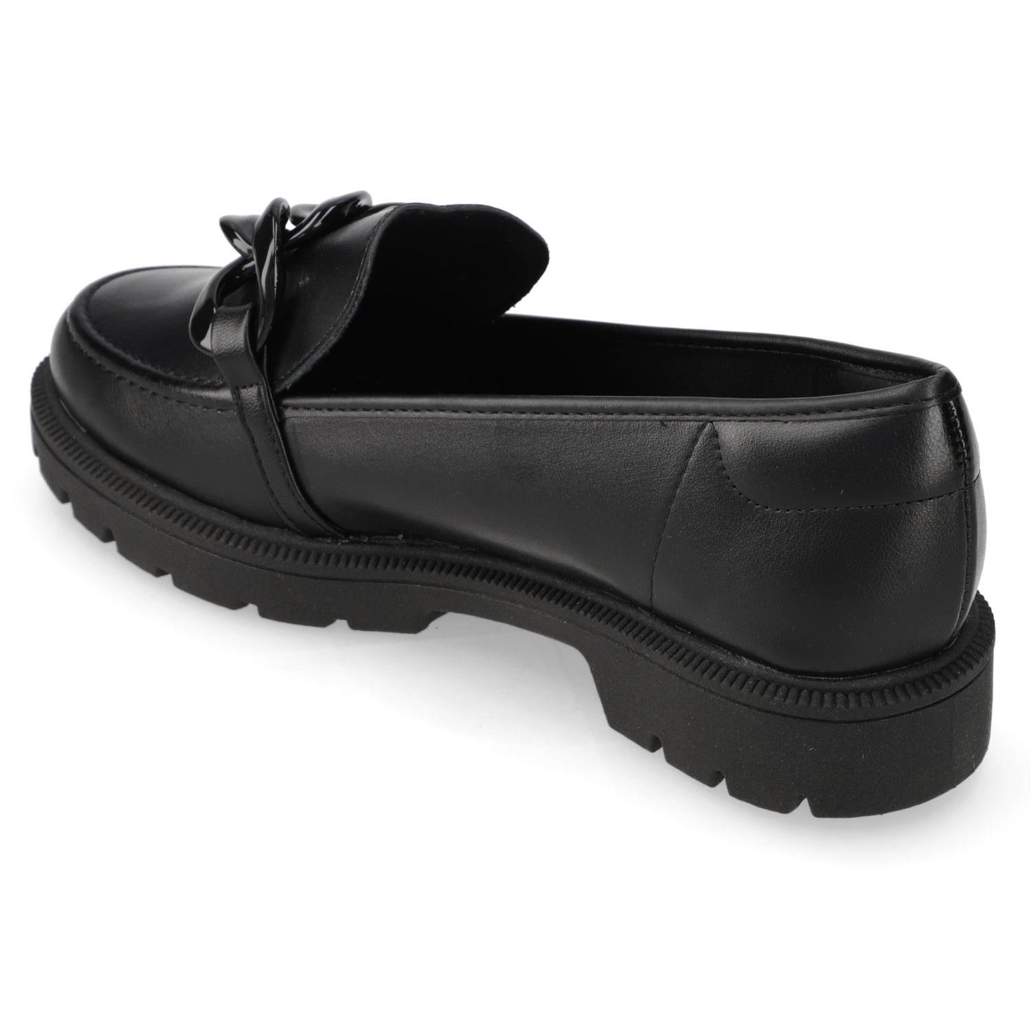 Mocasin Eco Cuero Negro 35 / Negro