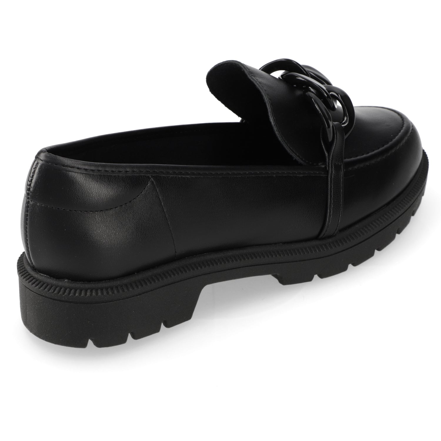 Mocasin Eco Cuero Negro 35 / Negro