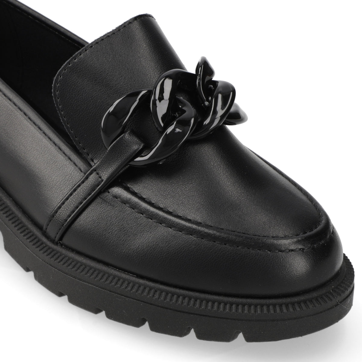 Mocasin Eco Cuero Negro 35 / Negro