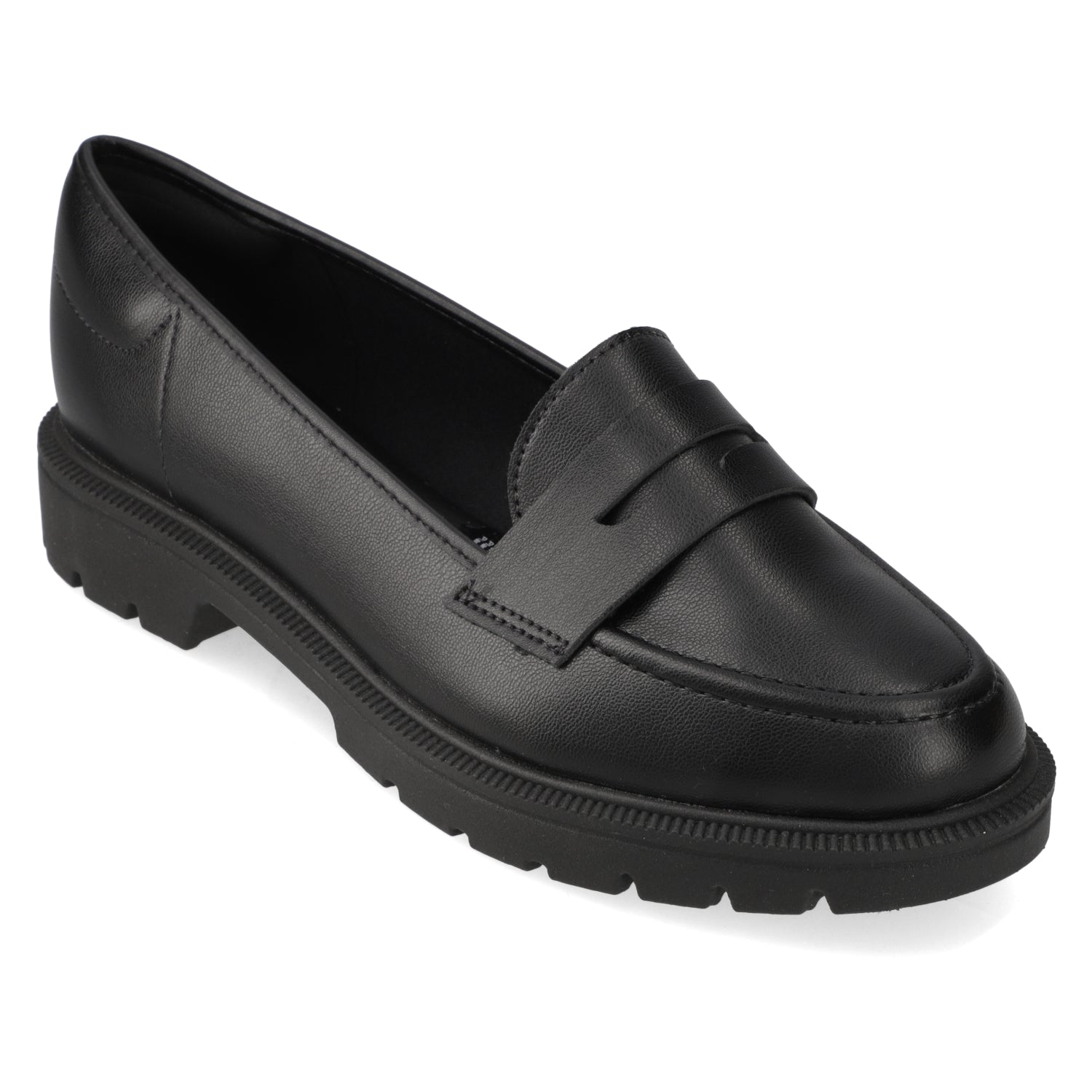 Mocasin Eco Cuero Negro 35 / Negro