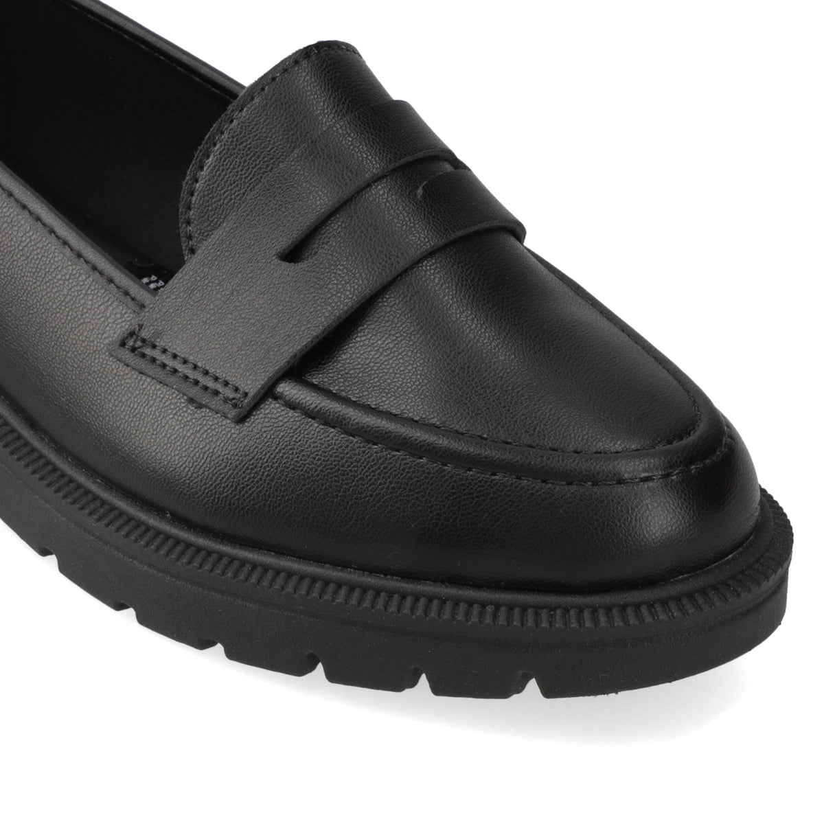 Mocasin Eco Cuero Negro 35 / Negro