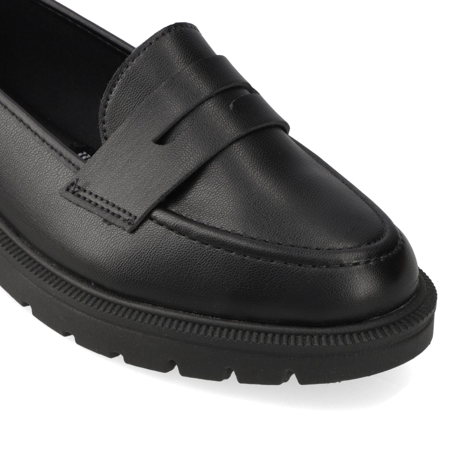 Mocasin Eco Cuero Negro 35 / Negro