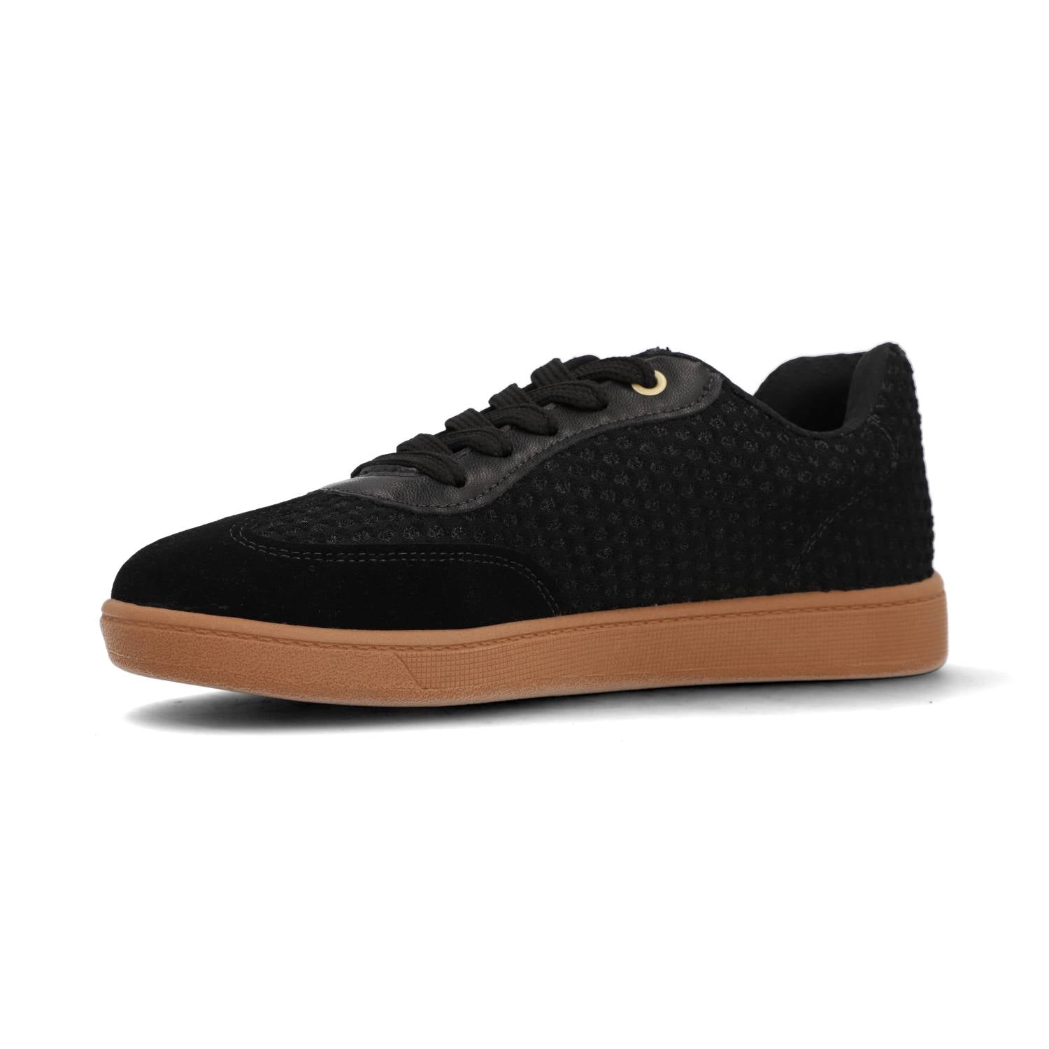 Zapatilla Casual Eco Cuero Negra 4313-103-28545-23493