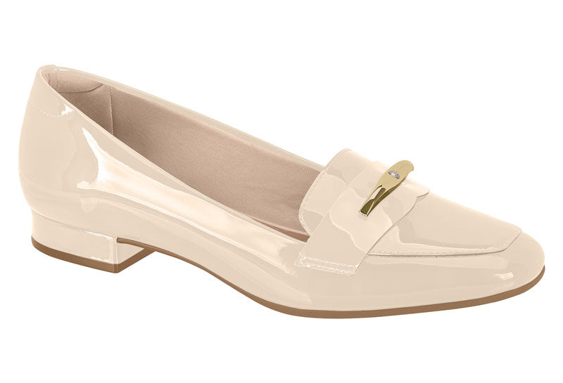 Mocasin Eco Cuero Efecto Charol Beige 34 / Beige