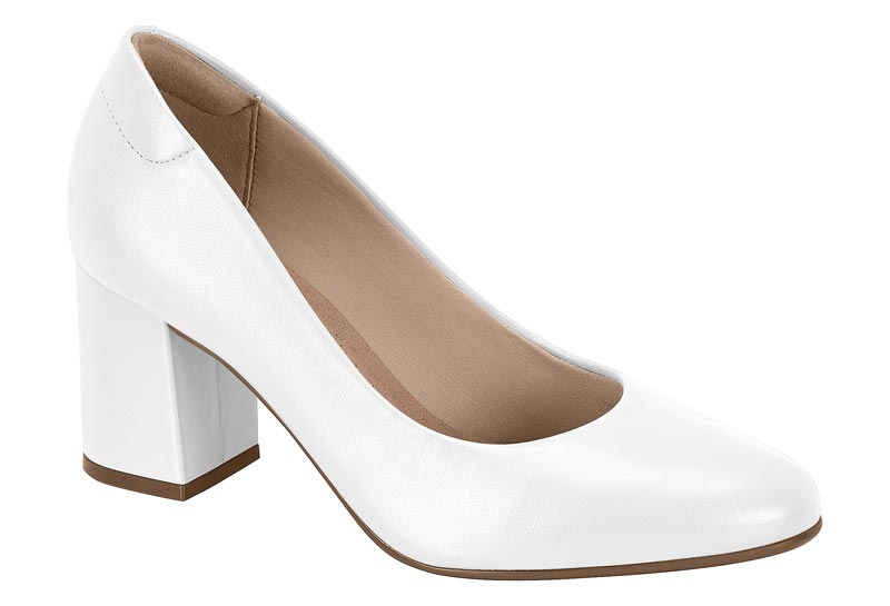 Taco Cuadrado Eco Cuero Blanco 35 / Blanco