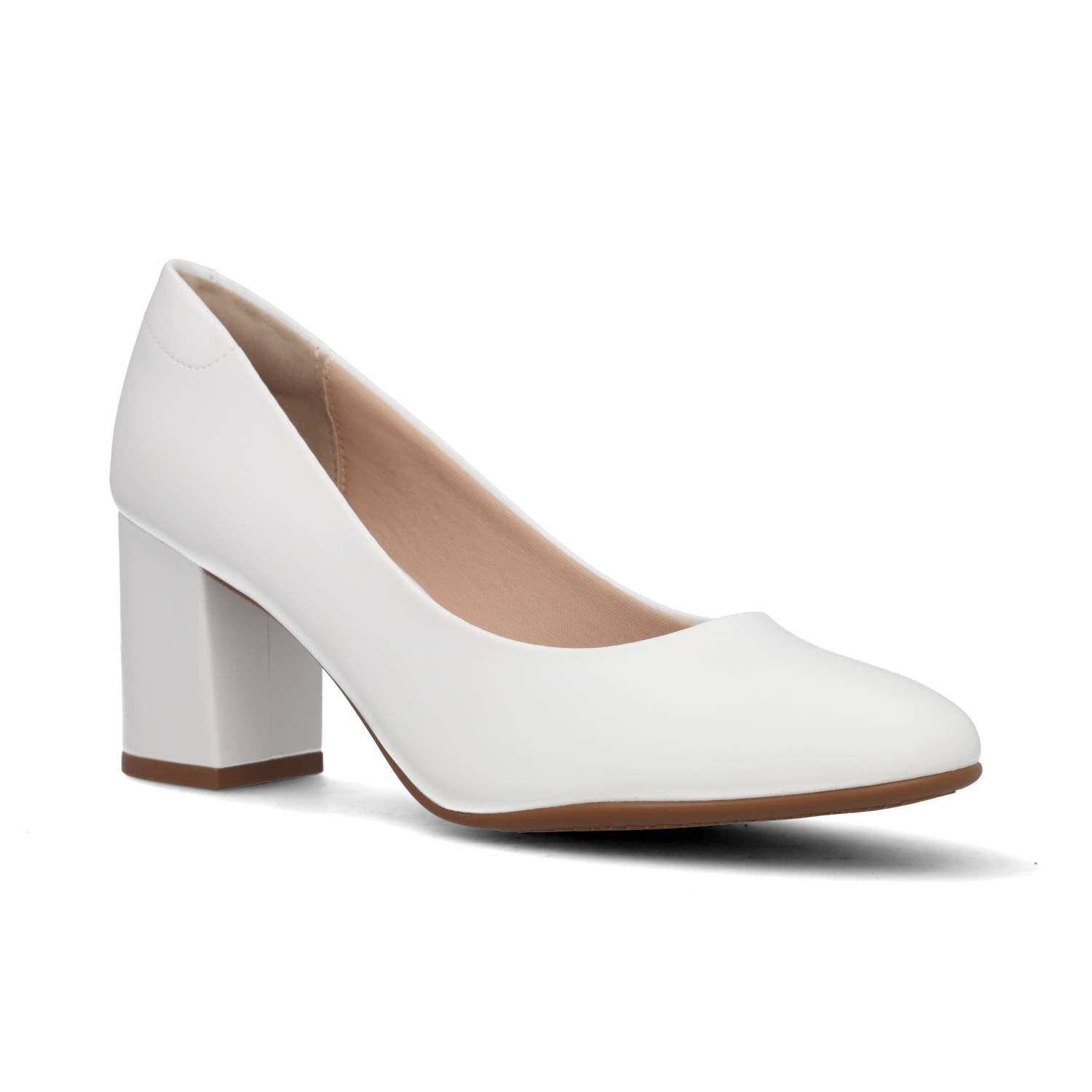 Taco Cuadrado Eco Cuero Blanco 4320-100-9569-16072