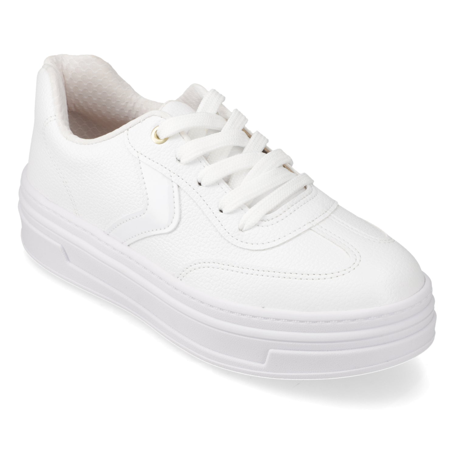 Zapatilla Casual Eco Cuero Blanco 35 / Blanco