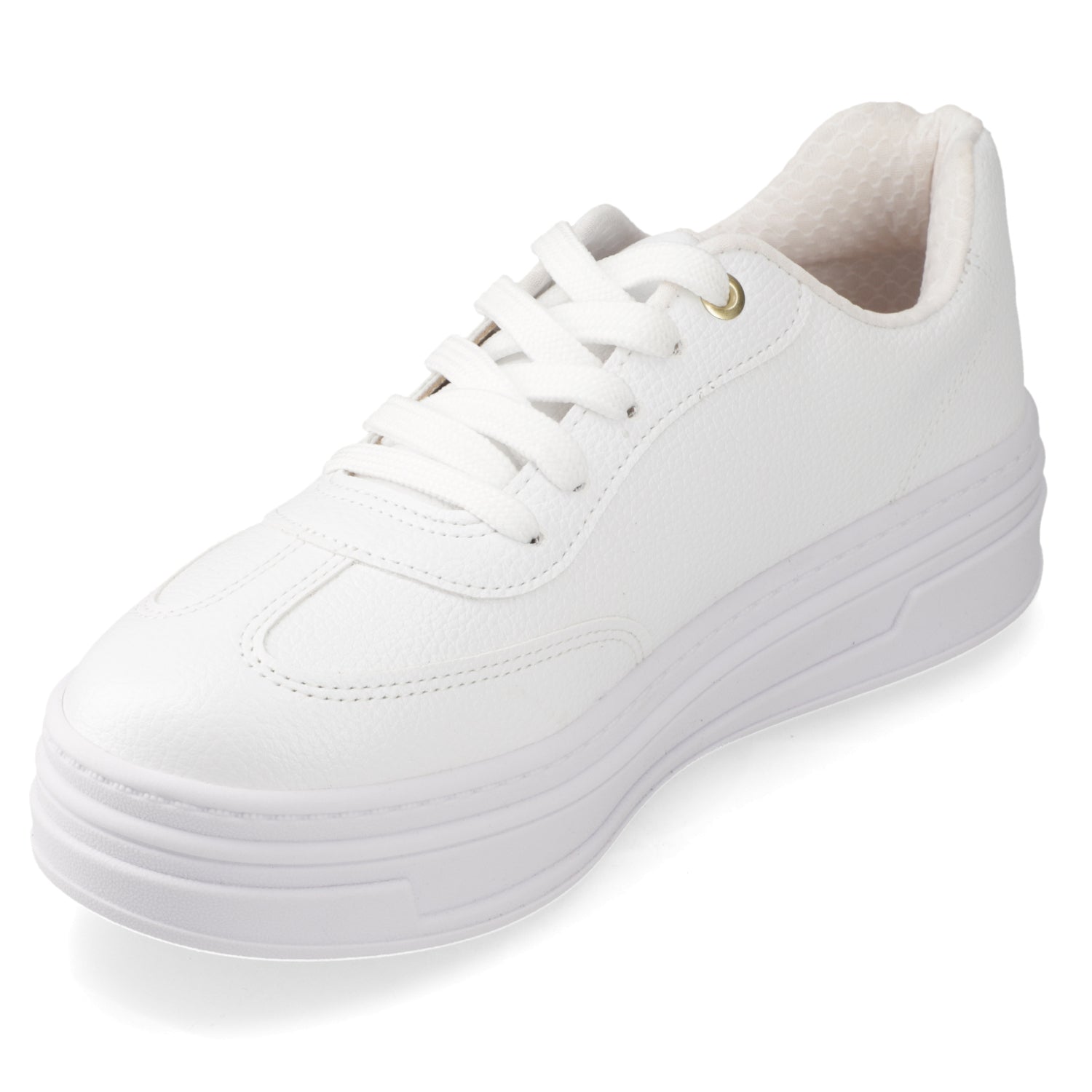 Zapatilla Casual Eco Cuero Blanco 35 / Blanco