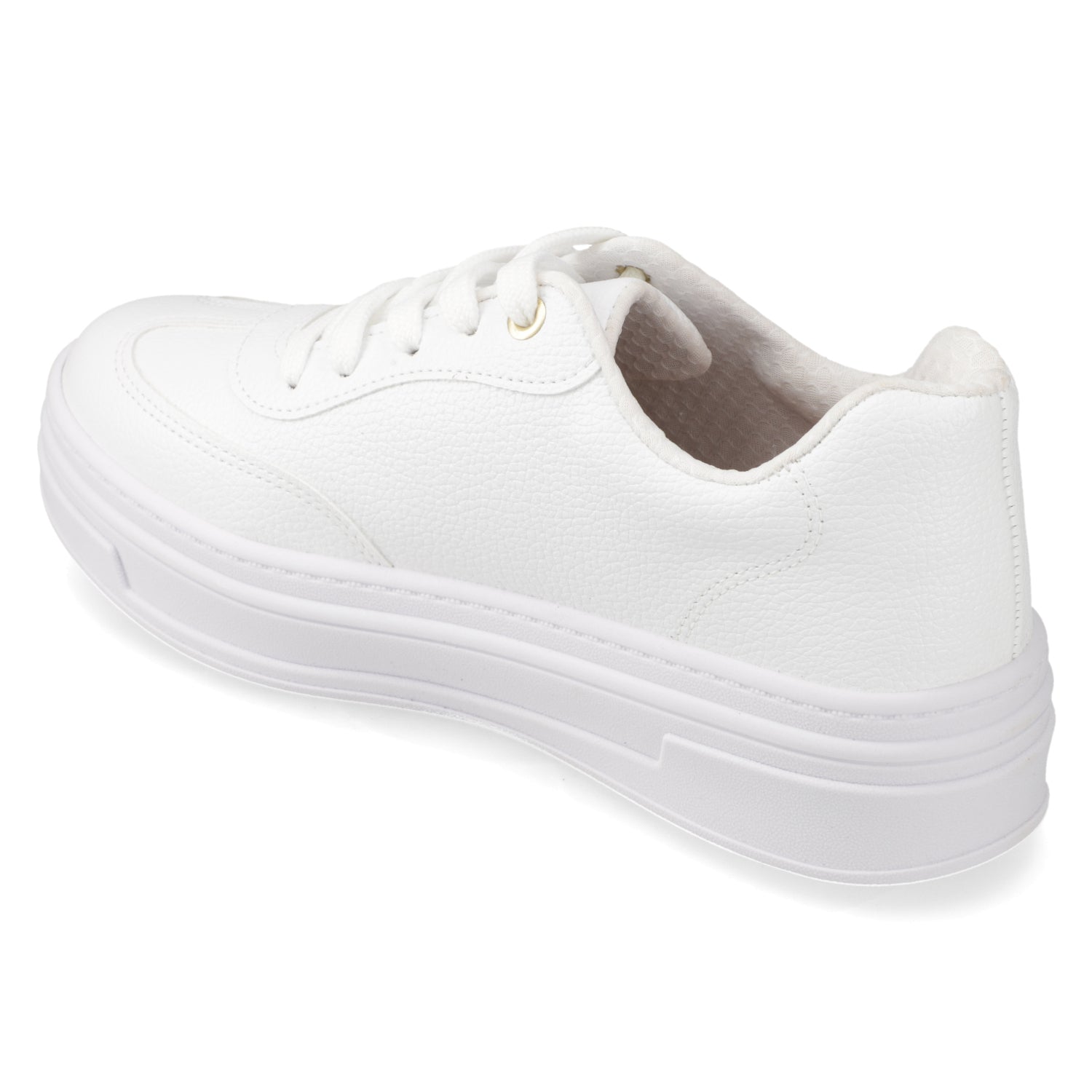 Zapatilla Casual Eco Cuero Blanco 35 / Blanco