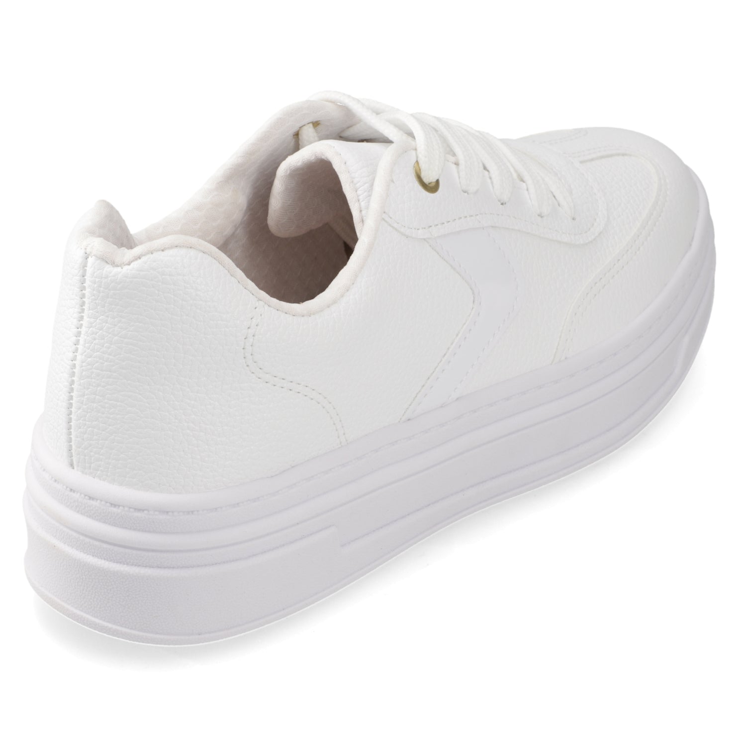Zapatilla Casual Eco Cuero Blanco 35 / Blanco
