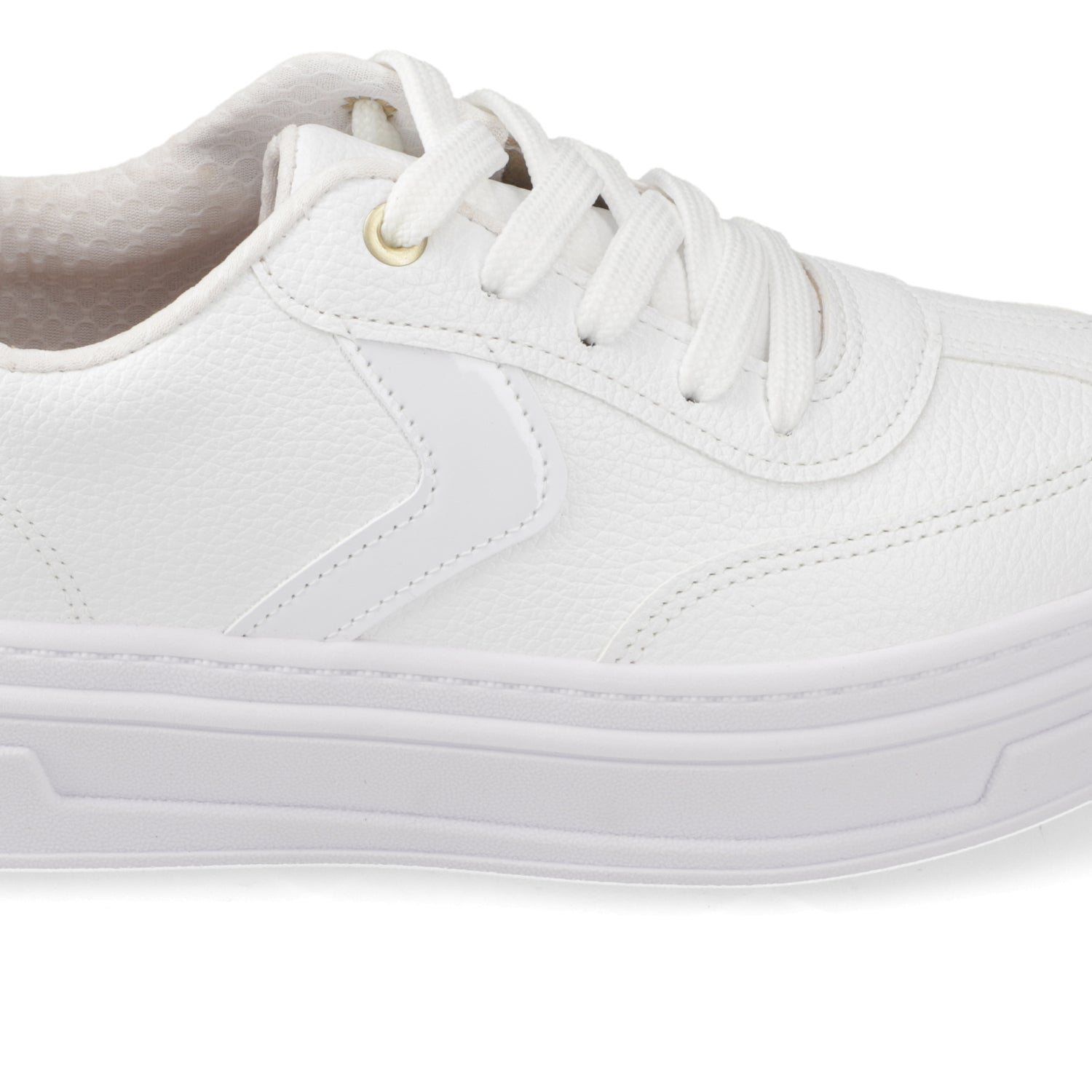 Zapatilla Casual Eco Cuero Blanco 35 / Blanco