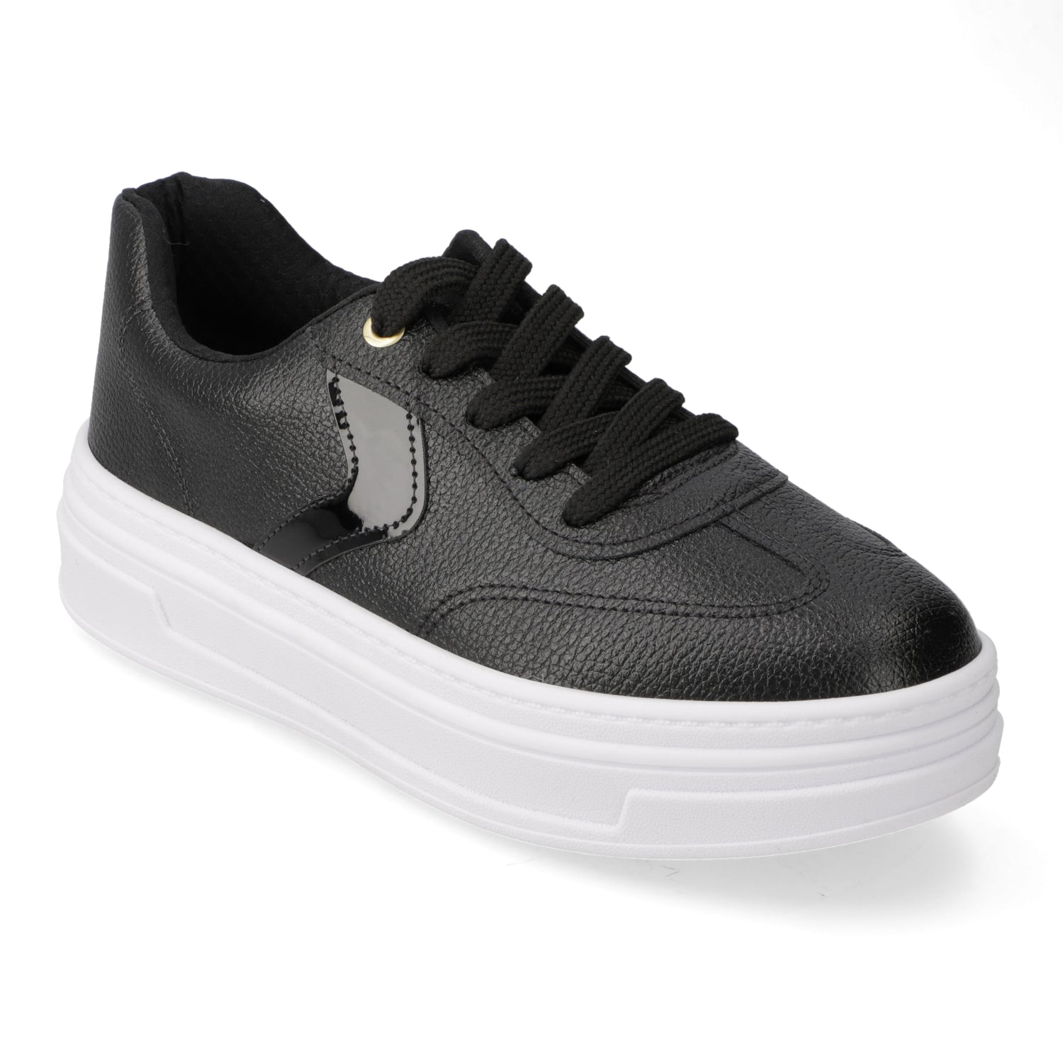Zapatilla Casual Eco Cuero Beira Rio Negro