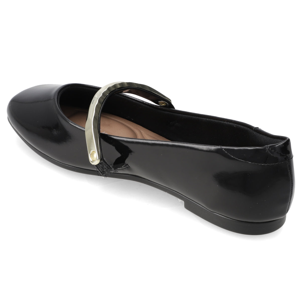 Ballerina Negro Beira Rio Efecto Charol 35 / Negro