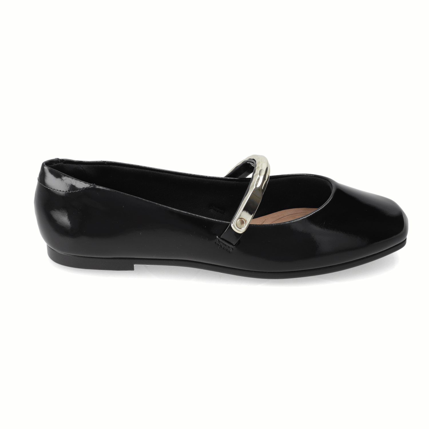 Ballerina Negro Beira Rio Efecto Charol 35 / Negro