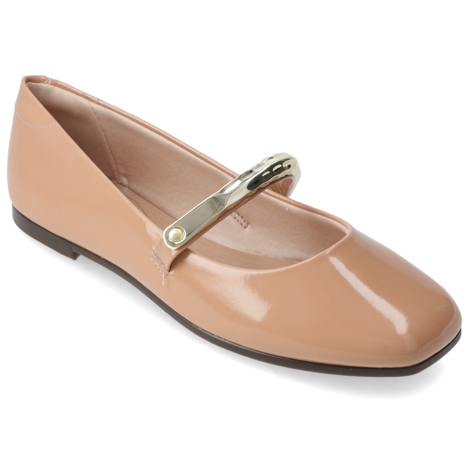 Ballerina Nude Beira Rio Efecto Charol 35 / Nude