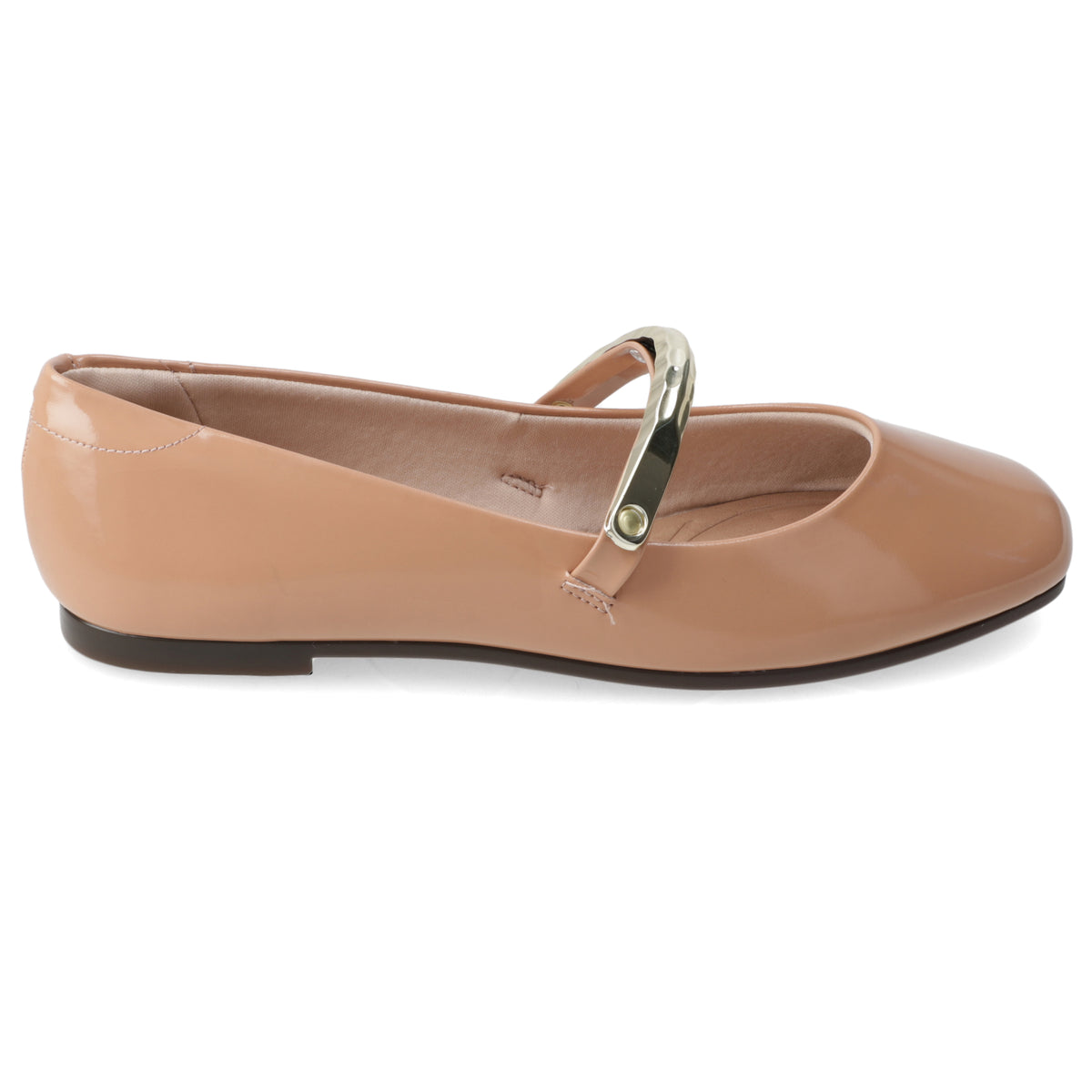 Ballerina Nude Beira Rio Efecto Charol 35 / Nude