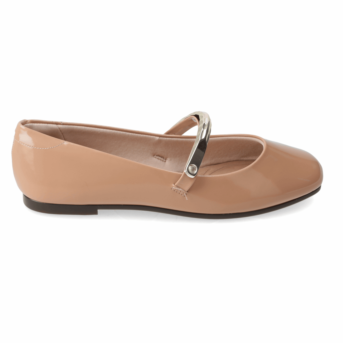 Ballerina Nude Beira Rio Efecto Charol 35 / Nude