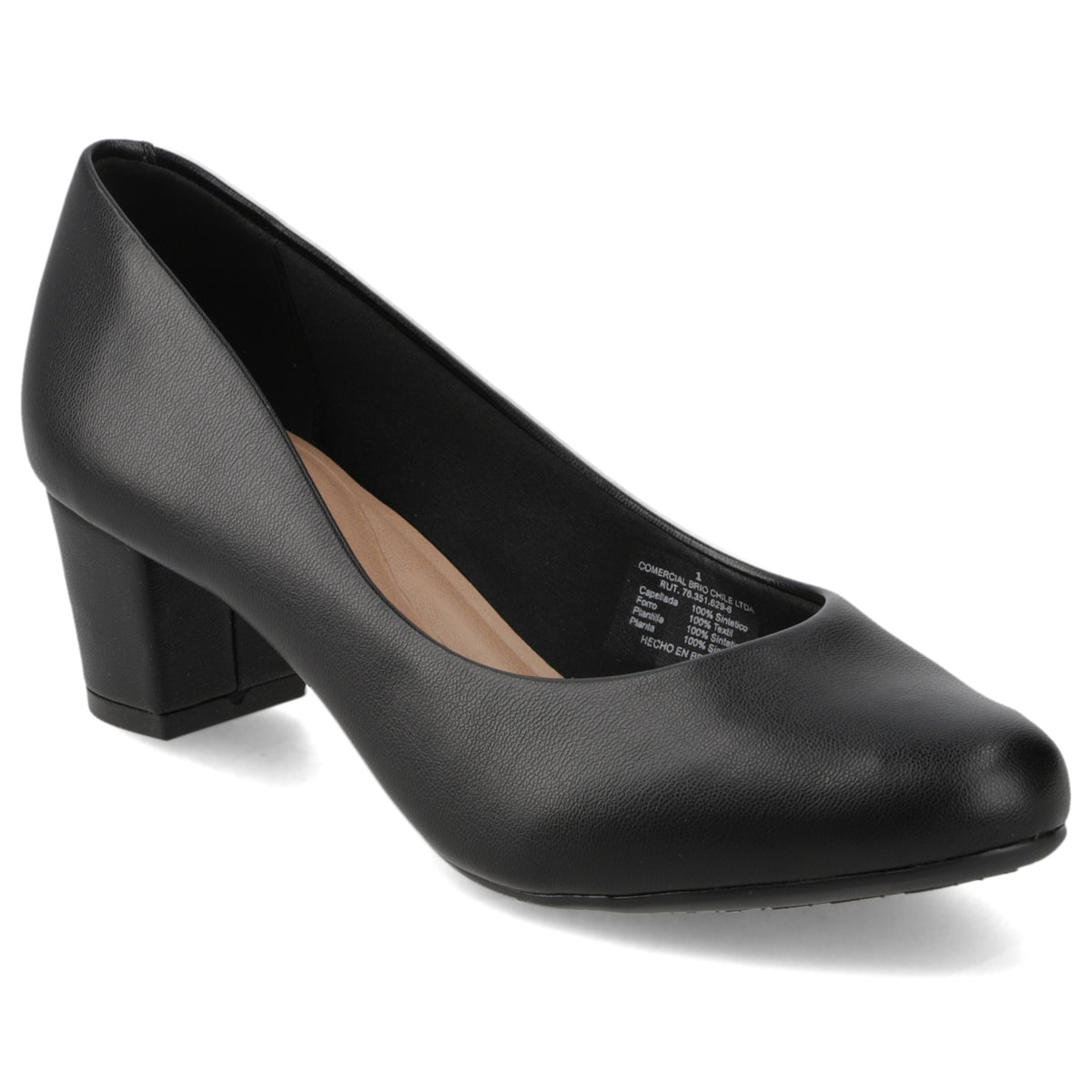 Taco Ancho Negro Beira Rio 35 / Negro