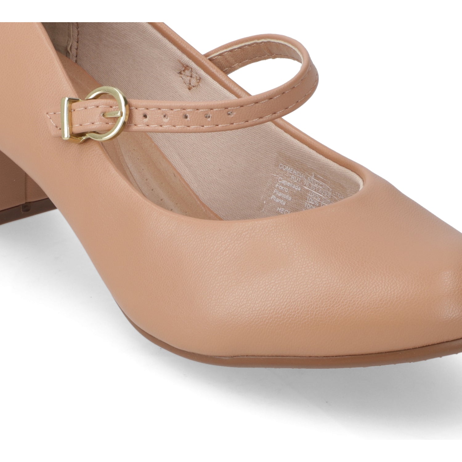 Taco Ancho 5 cm Nude Beira Rio