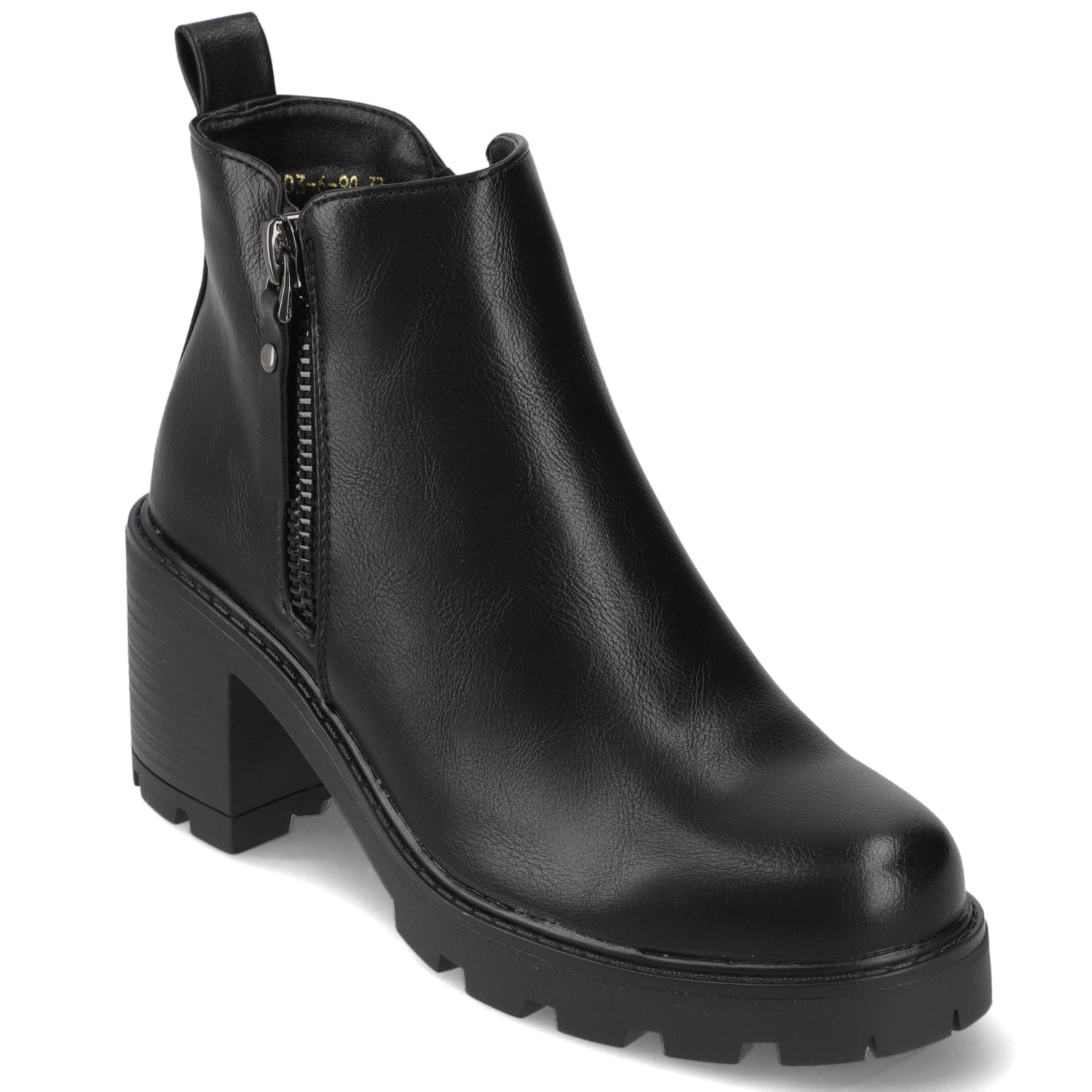 Botín Taco Ancho Negro New Walk