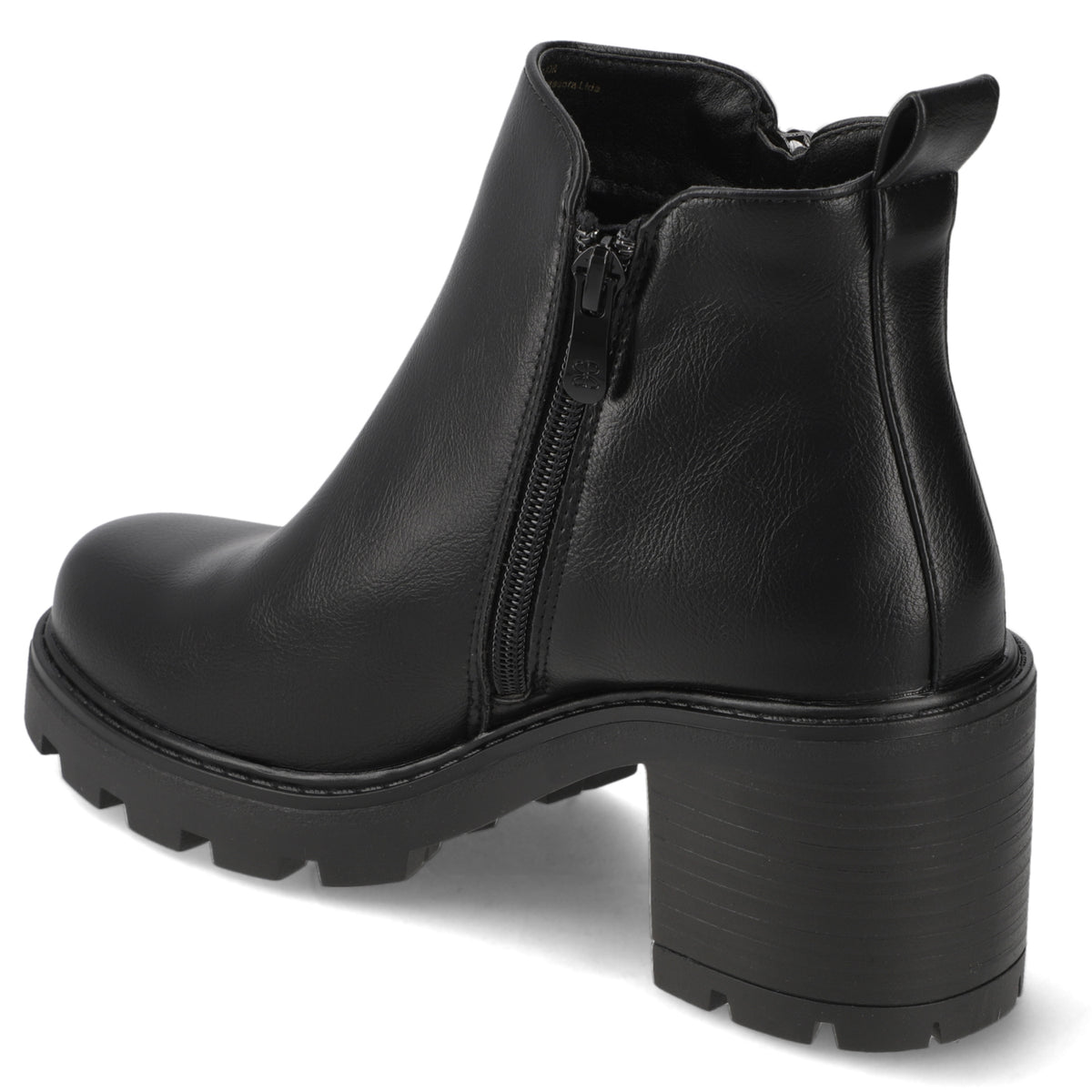 Botín Taco Ancho Negro New Walk