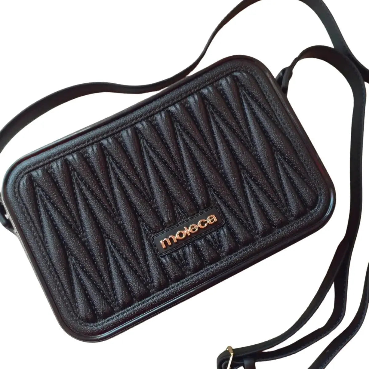 Cartera Negro Moleca PVC