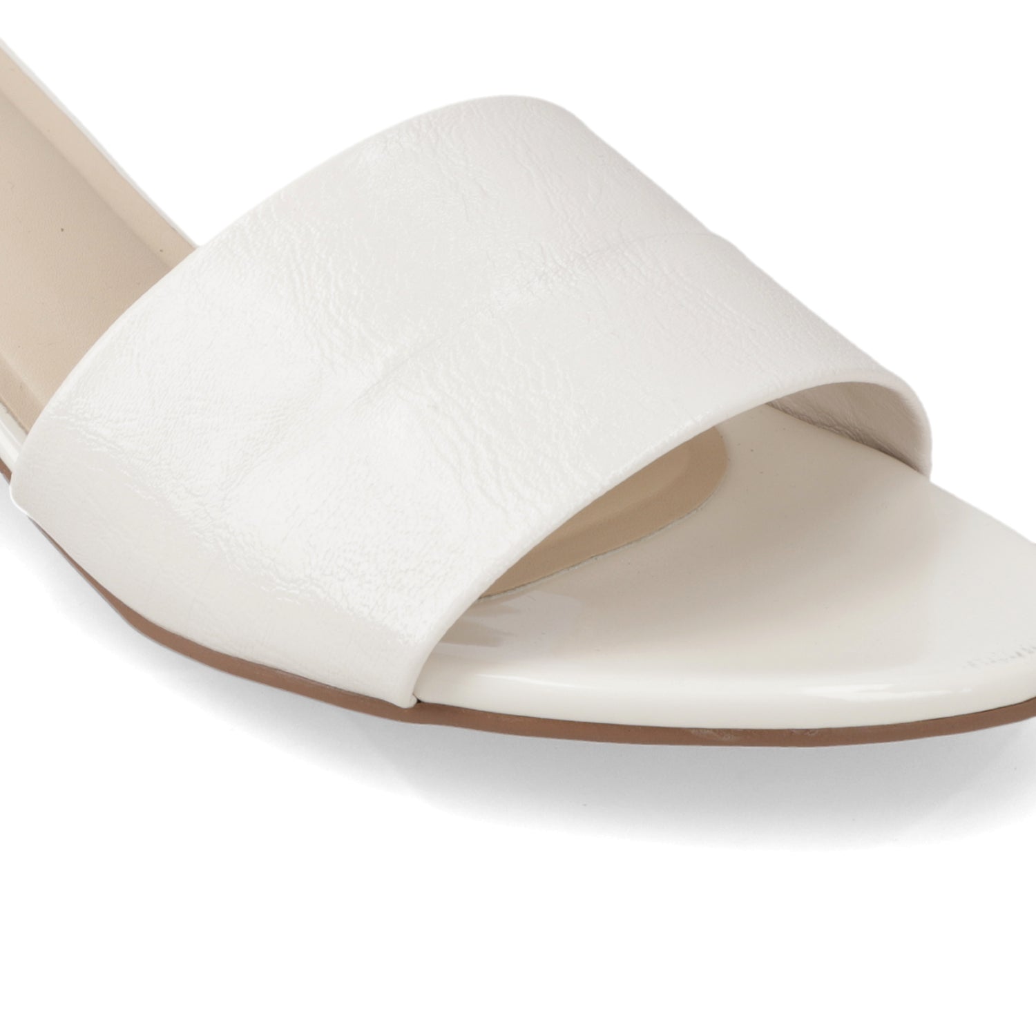 Sandalia Taco Ancho Bajo Blanco OFF Moleca 35 / Blanco OFF