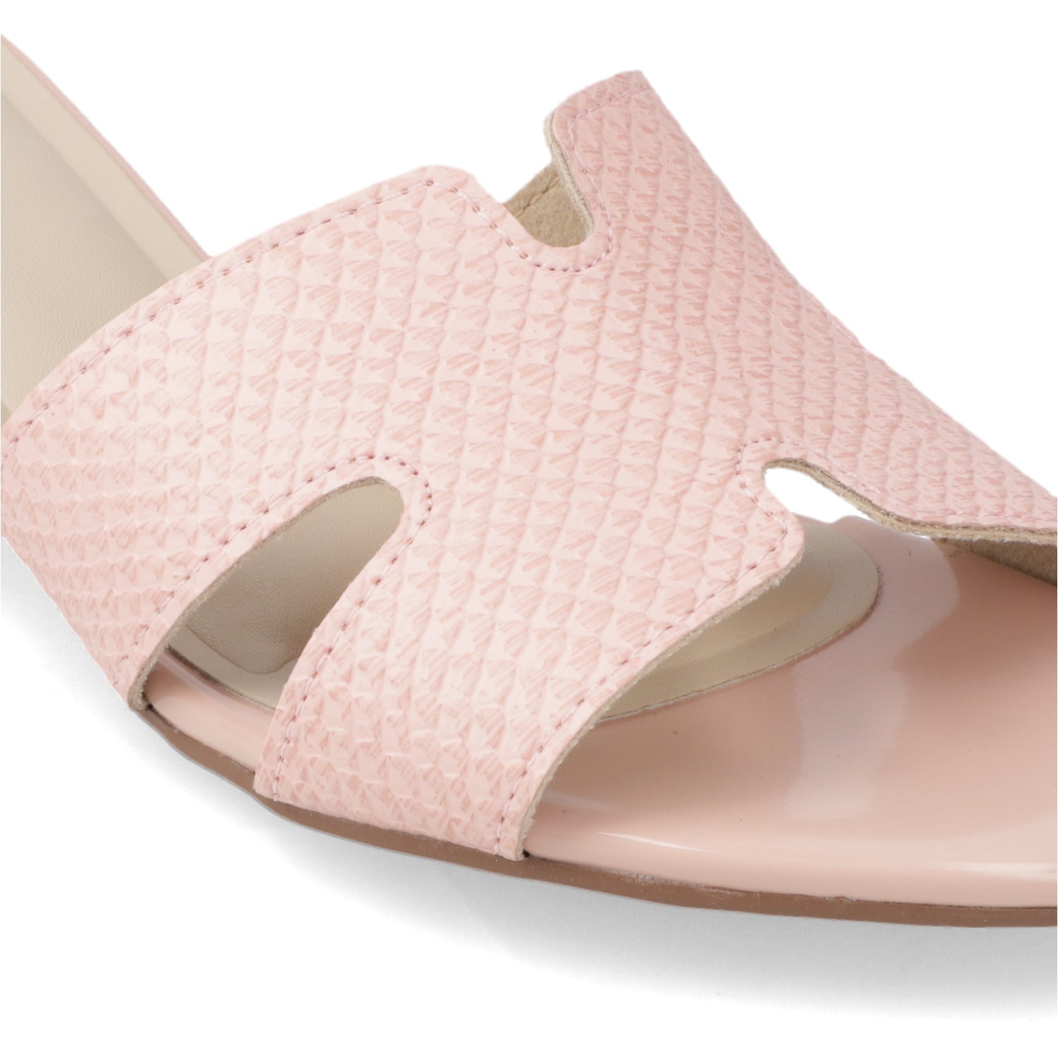 Sandalia Taco Ancho Bajo Rosado Moleca 35 / Rosado