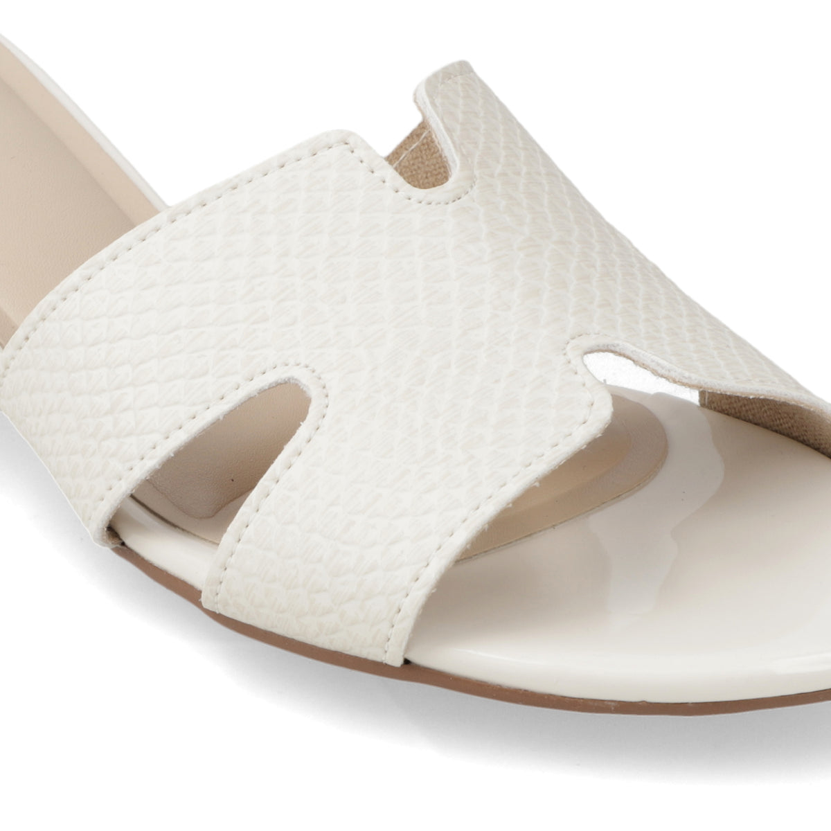 Sandalia Taco Ancho Bajo Blanco OFF Moleca 35 / Blanco OFF