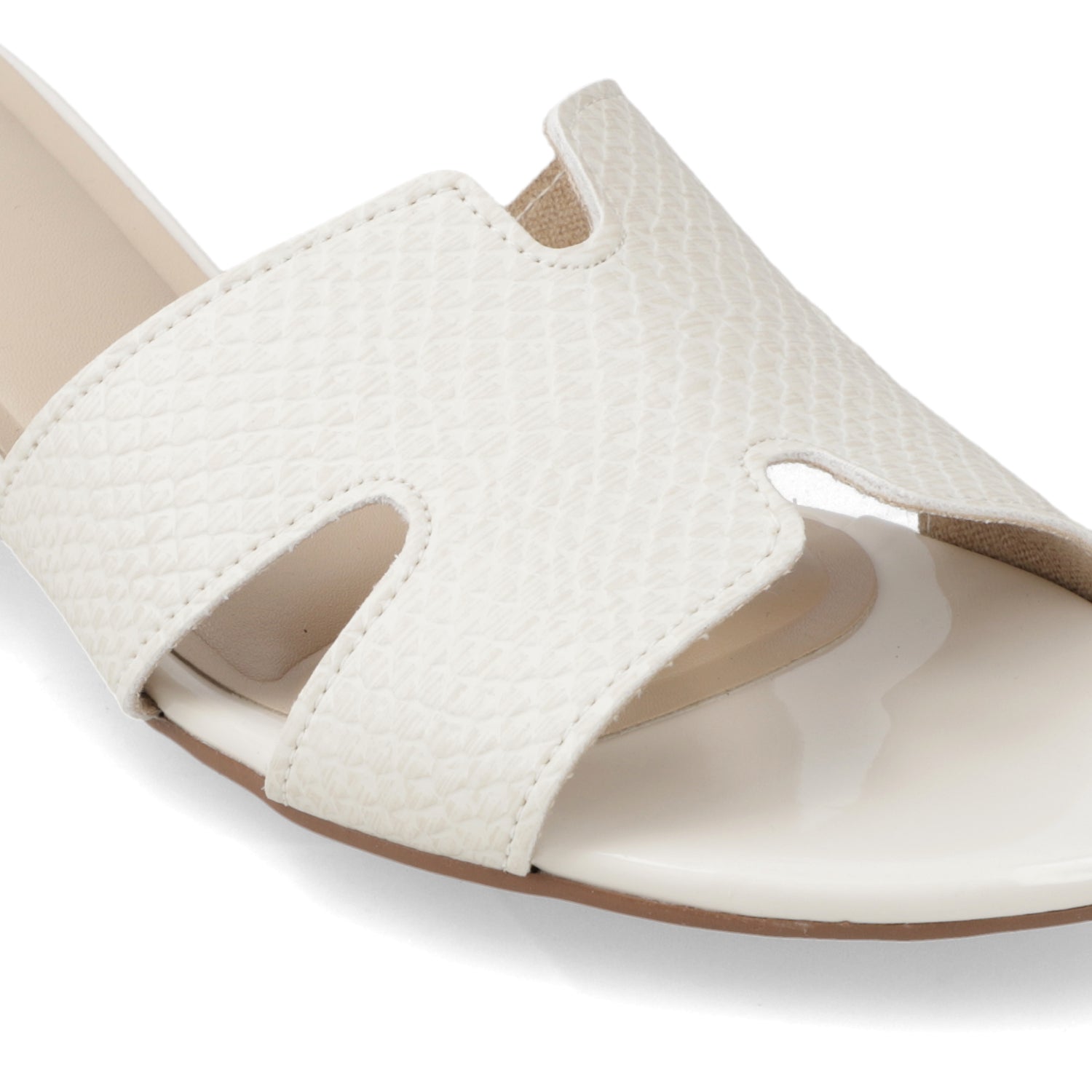 Sandalia Taco Ancho Bajo Blanco OFF Moleca 35 / Blanco OFF