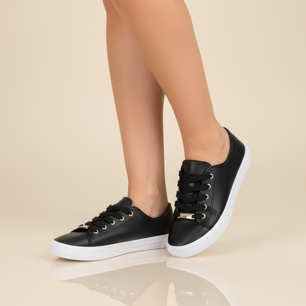 Zapatilla Casual Moleca Negro