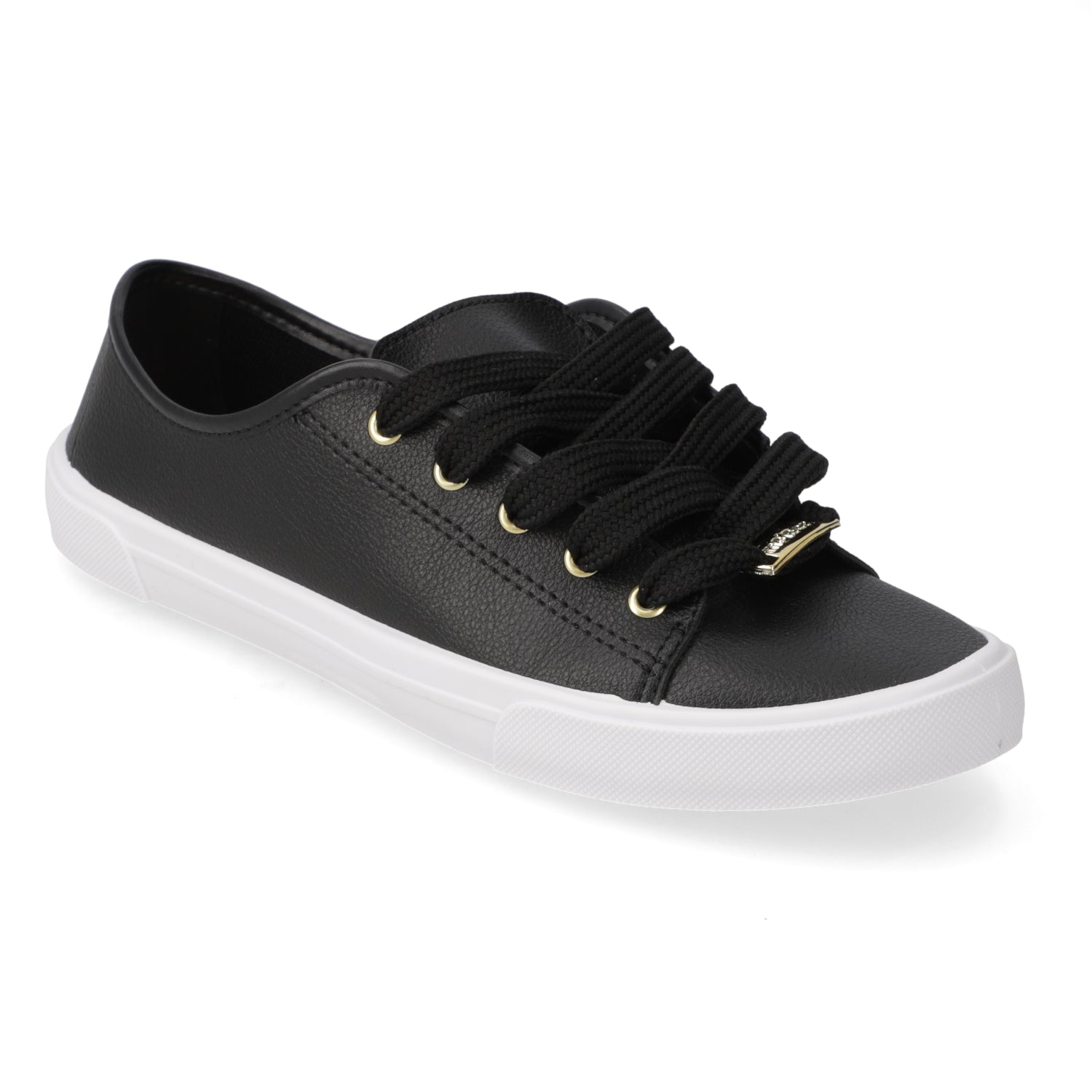 Zapatilla Casual Eco Cuero Negro 35 / Negro