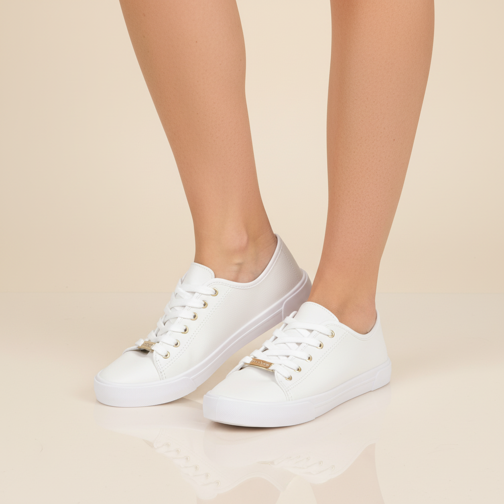 Zapatillas Casuales Blanco Moleca