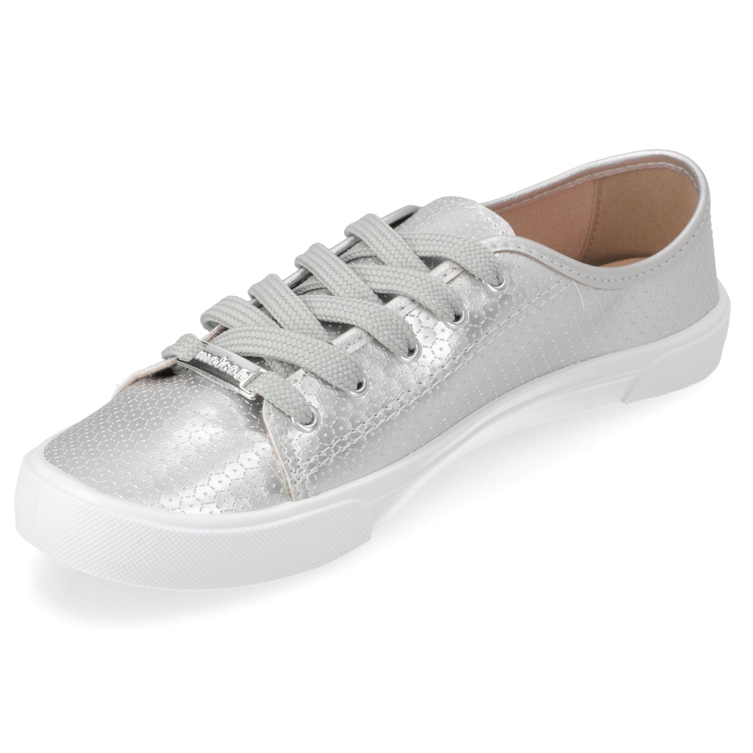 Zapatilla Casual Plateado Moleca 35 / Plateado
