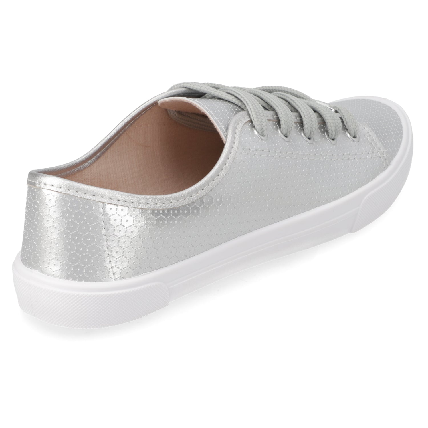 Zapatilla Casual Plateado Moleca 35 / Plateado